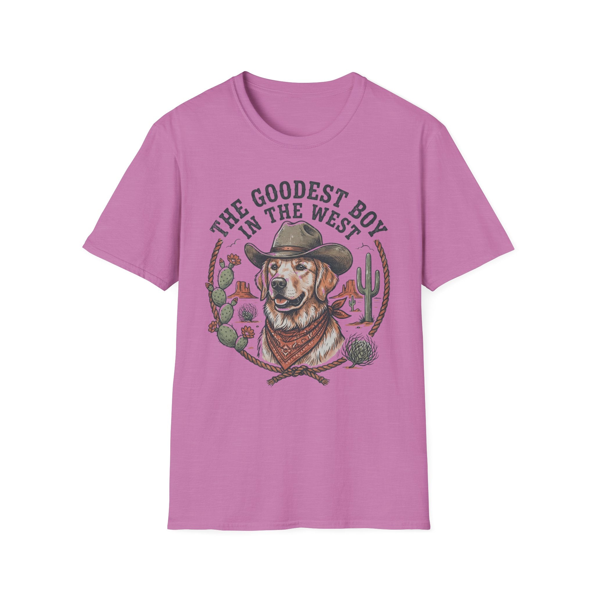 T-Shirt — "The Goodest Boy in the West" Cowboy Dog Graphic Tee