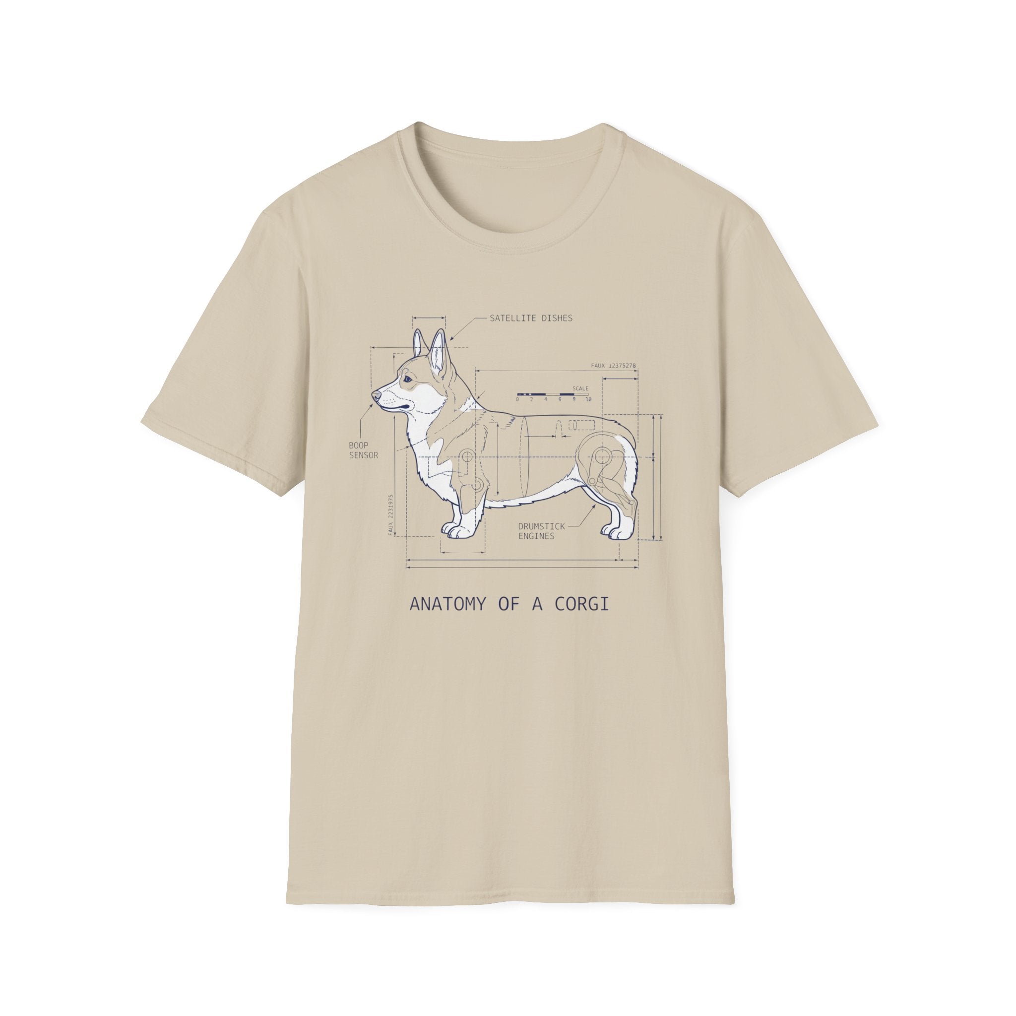 Anatomy of a Corgi Diagram Tee for Dog Lovers