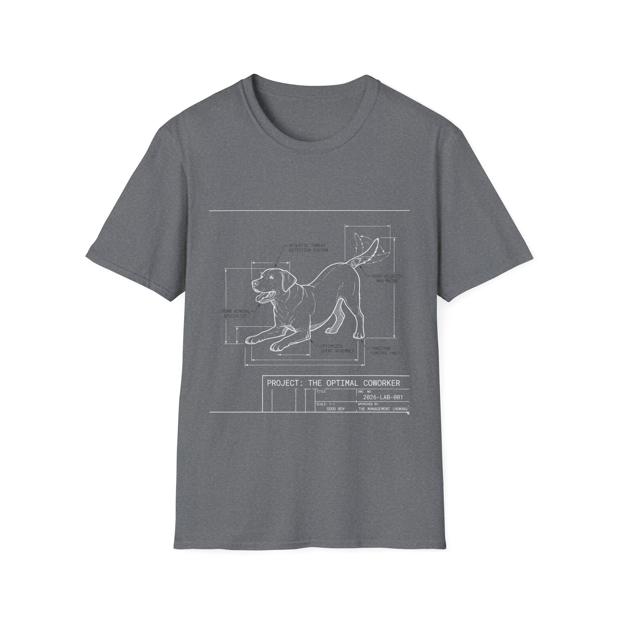 Blueprint Puppy T-Shirt — 'Protect the Optimal Companion' Dog Blueprint Tee