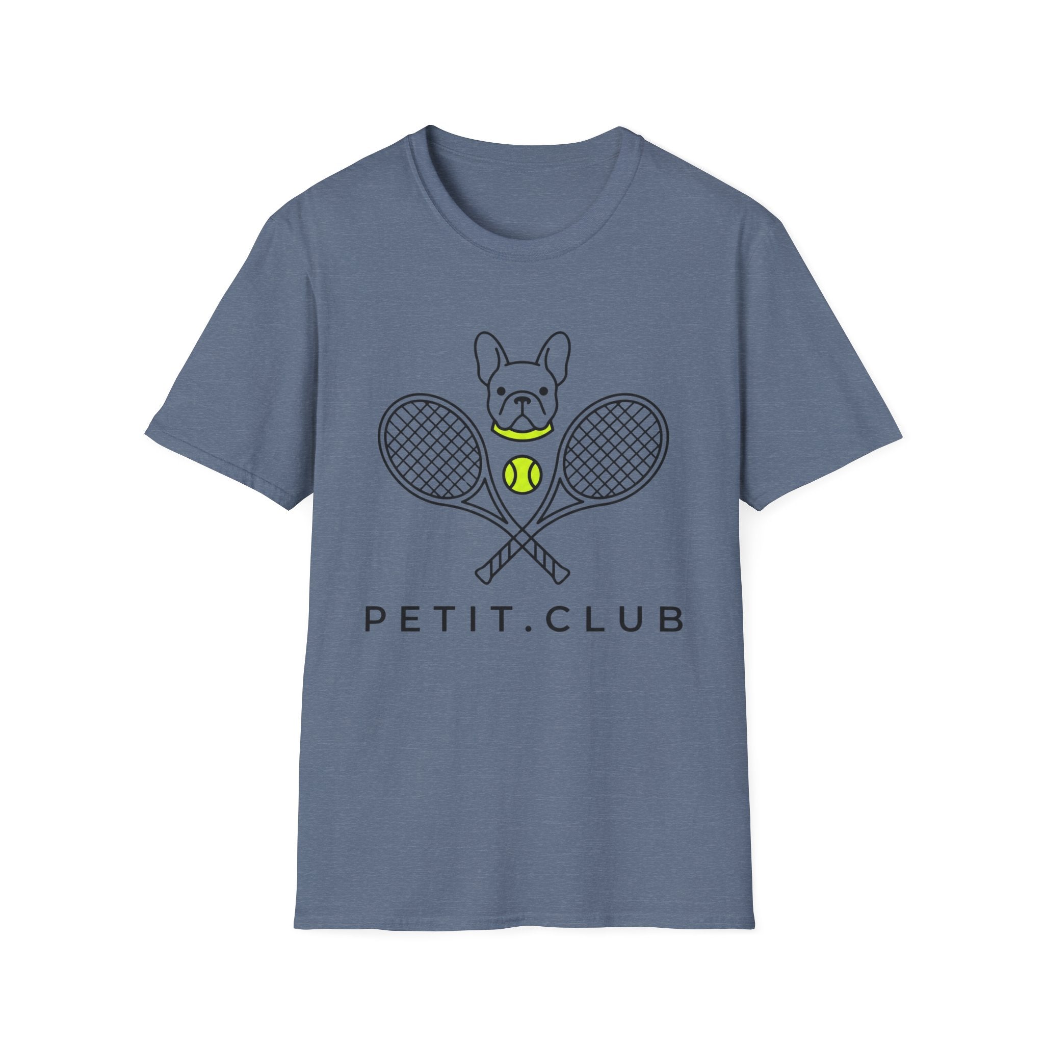 Tennis Bulldog T-Shirt — "Petit.Club" Graphic Tee