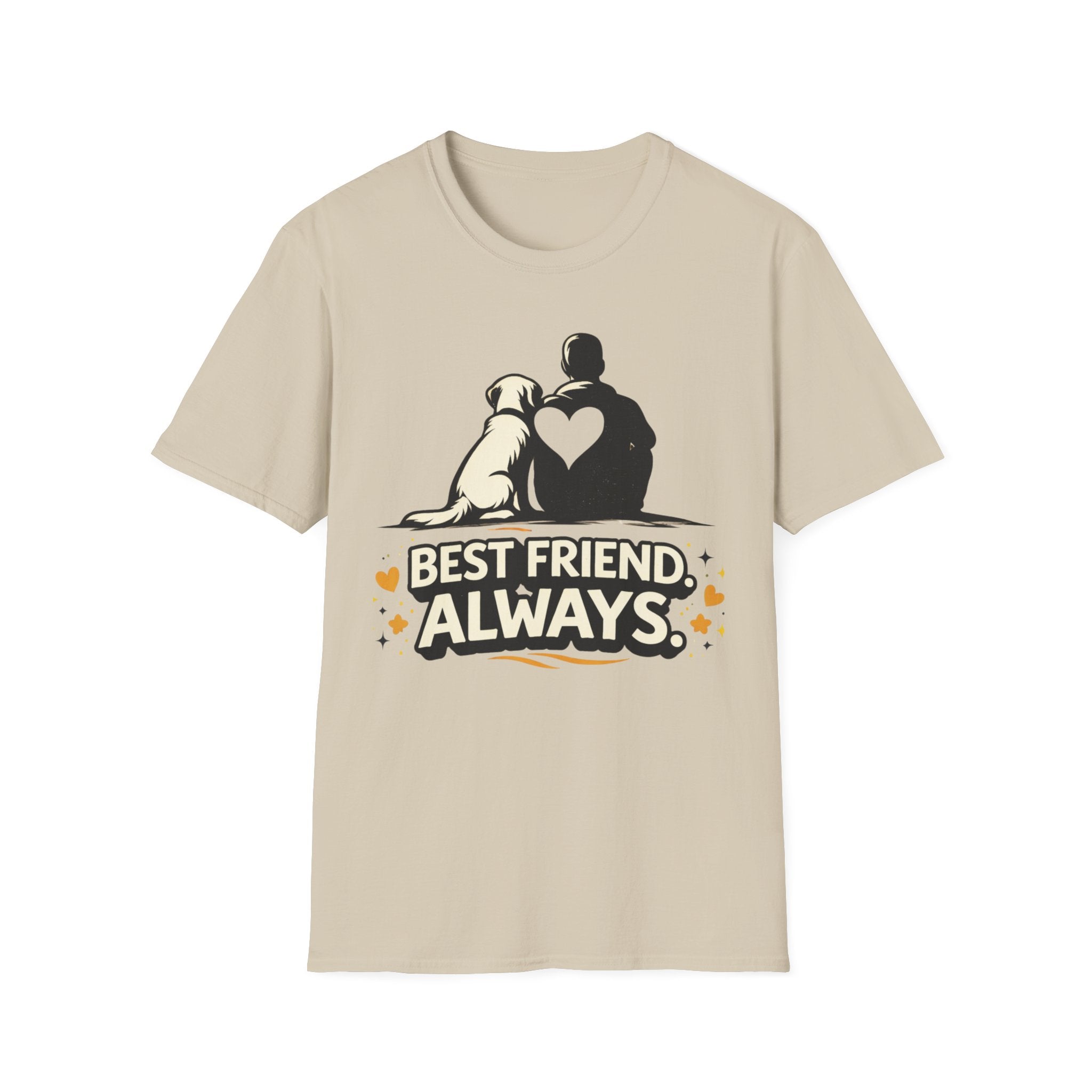 Best Friend Always T-Shirt — Dog Lover Shirt with Heart Silhouette