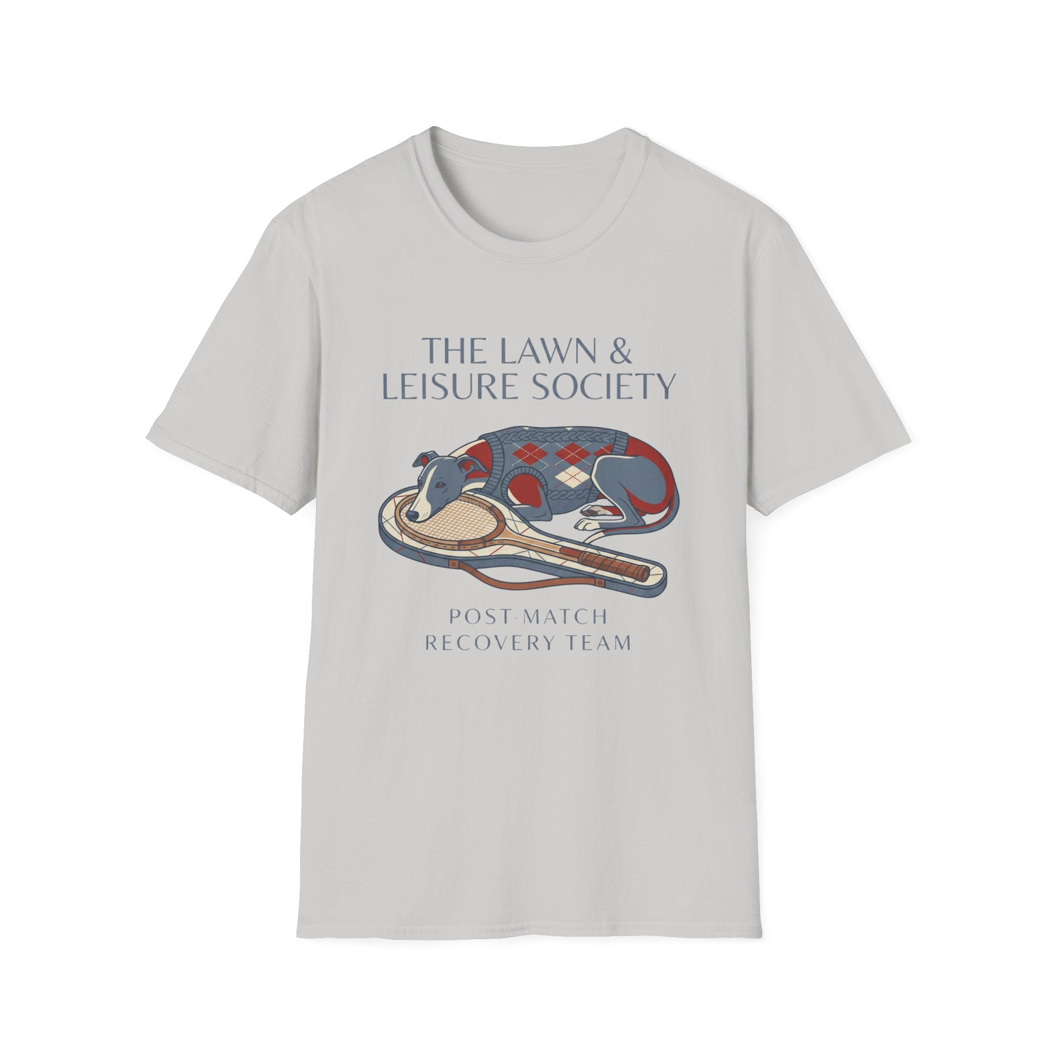 The Lawn & Leisure Society T-Shirt — "Post-Match Recovery Team" Greyhound Graphic Tee