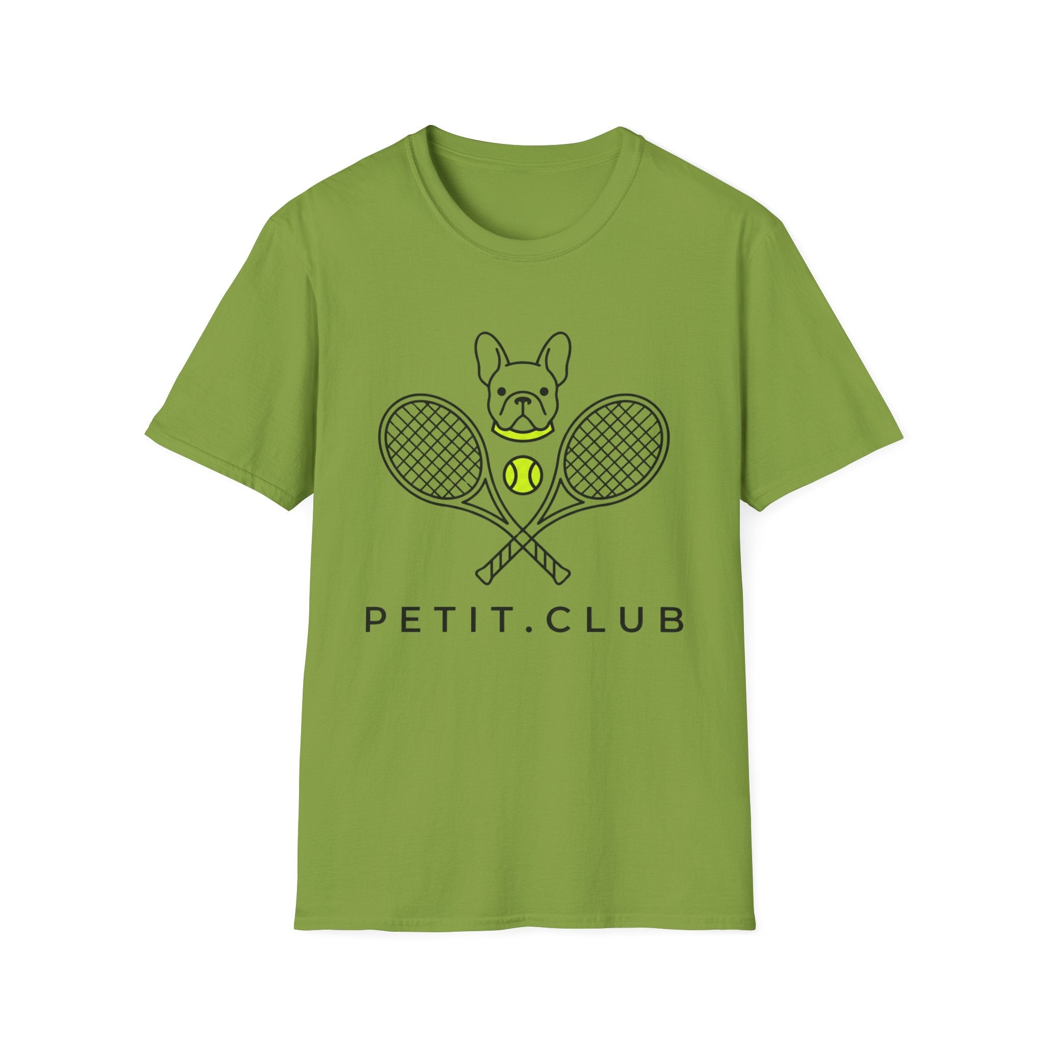 Tennis Bulldog T-Shirt — "Petit.Club" Graphic Tee