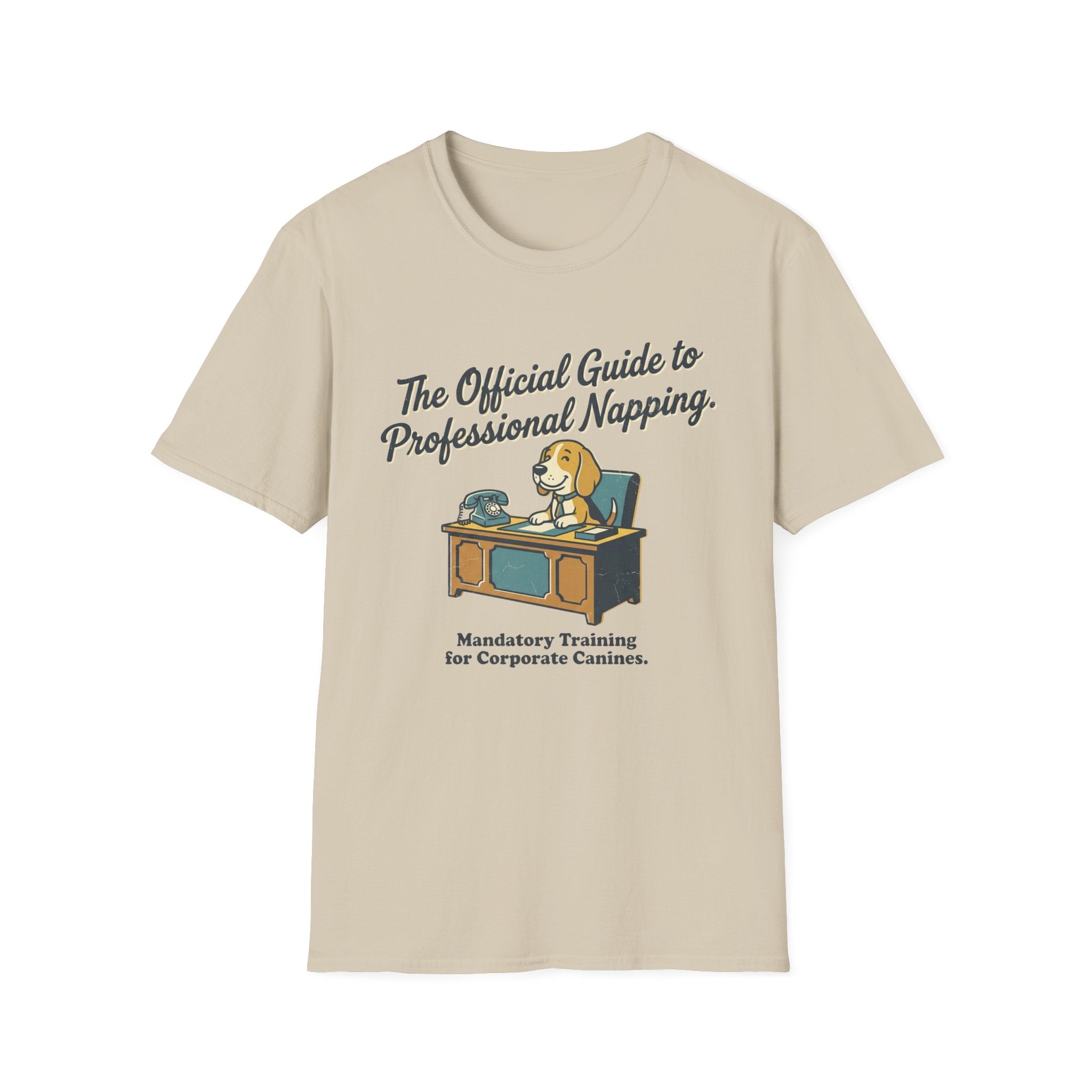 The Official Guide to Professional Napping T‑Shirt — Funny Corporate Canine Tee
