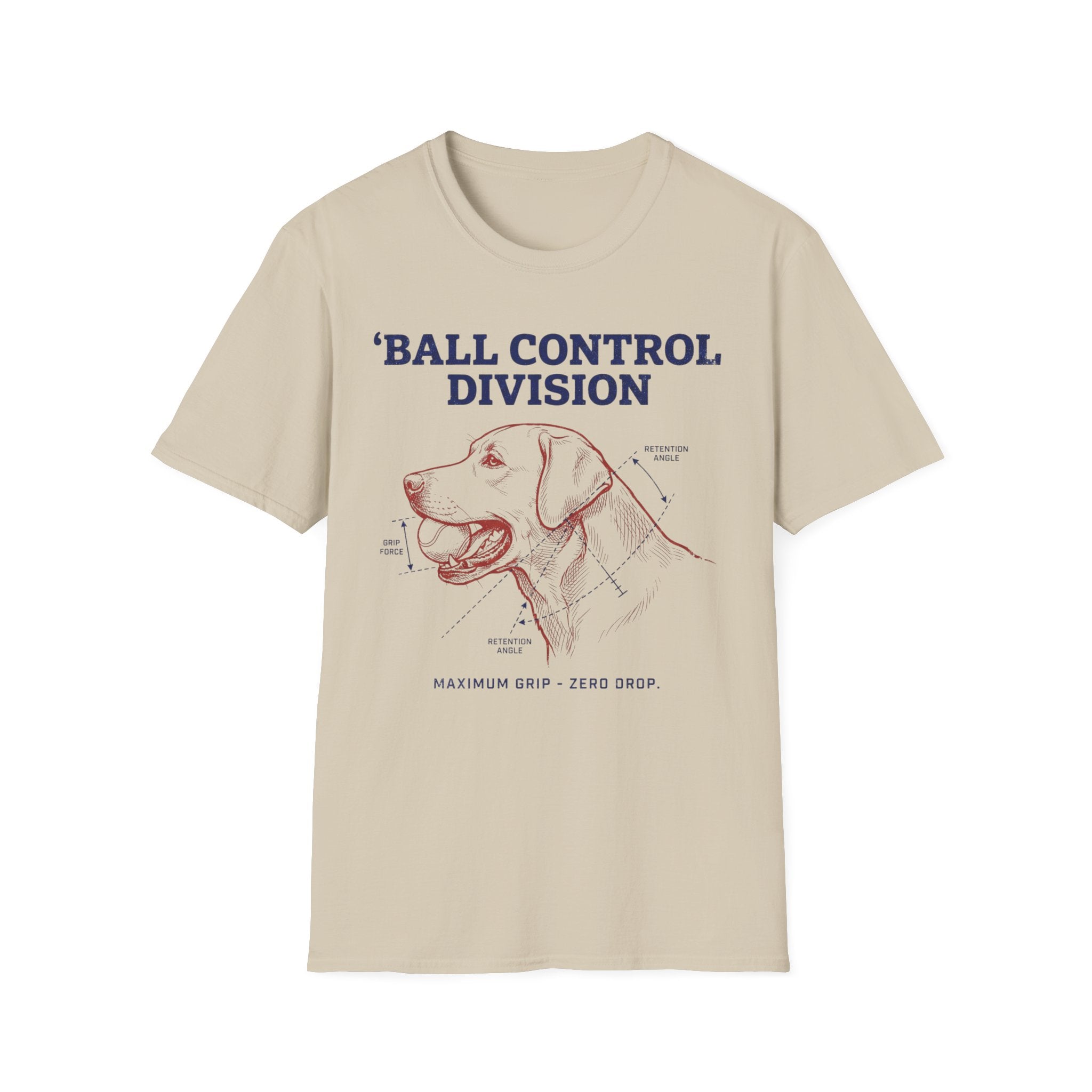 Ball Control Division Dog T‑Shirt – Vintage Retriever Graphic Tee