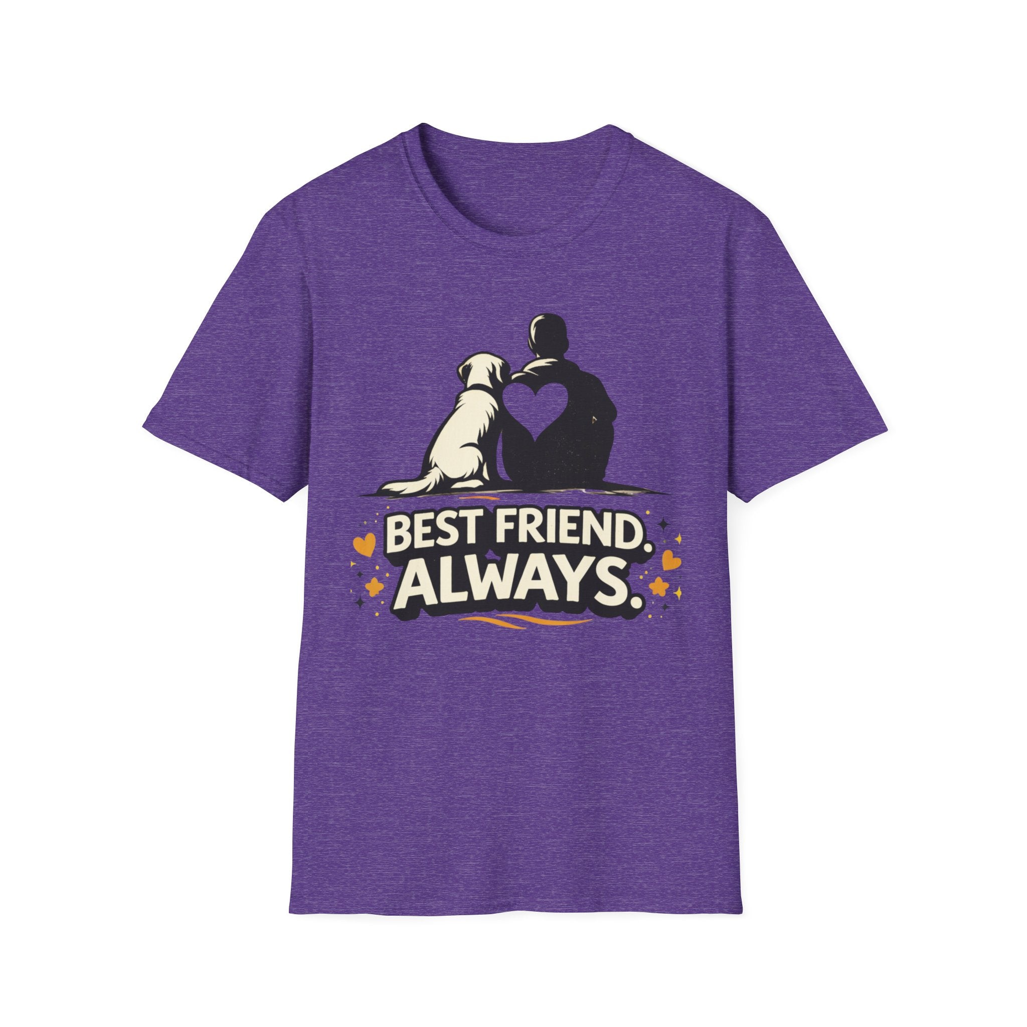 Best Friend Always T-Shirt — Dog Lover Shirt with Heart Silhouette