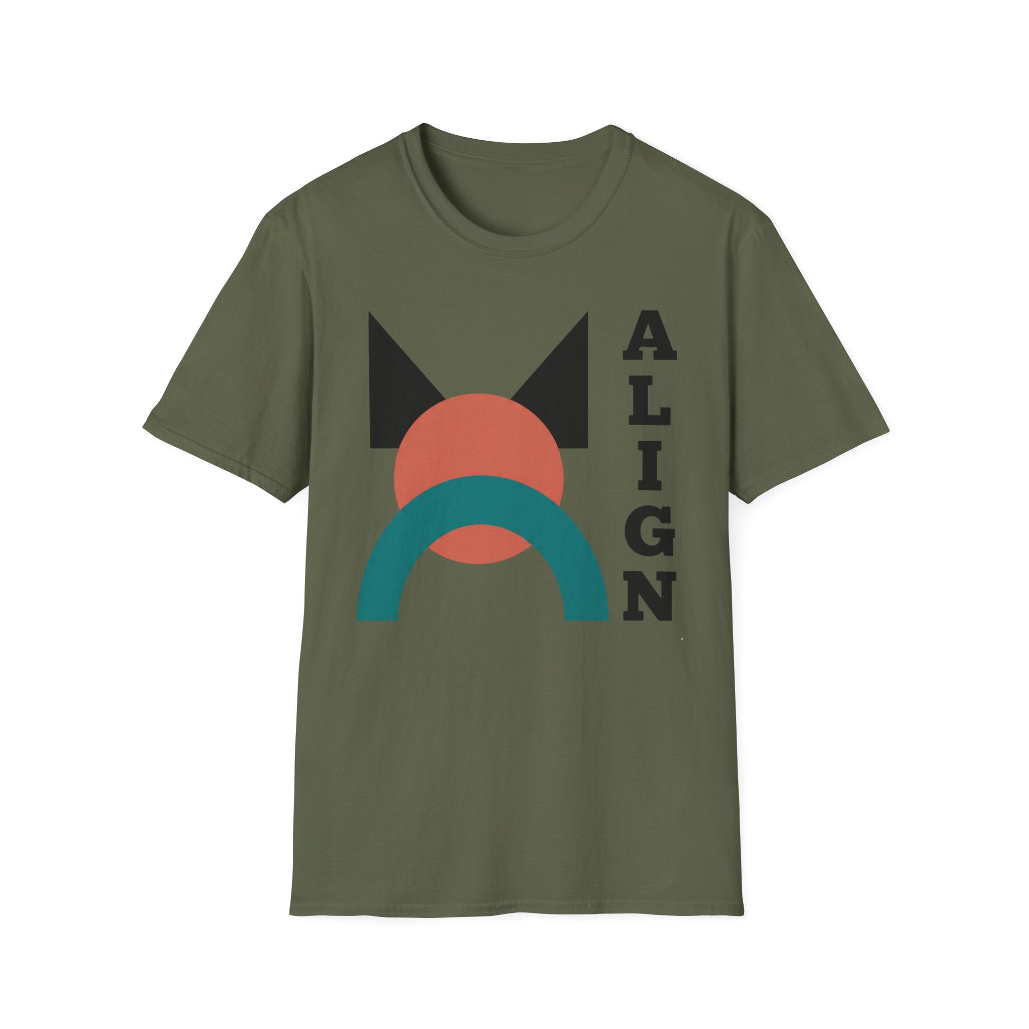 Align Graphic T‑Shirt — Retro Geometric Yoga Tee
