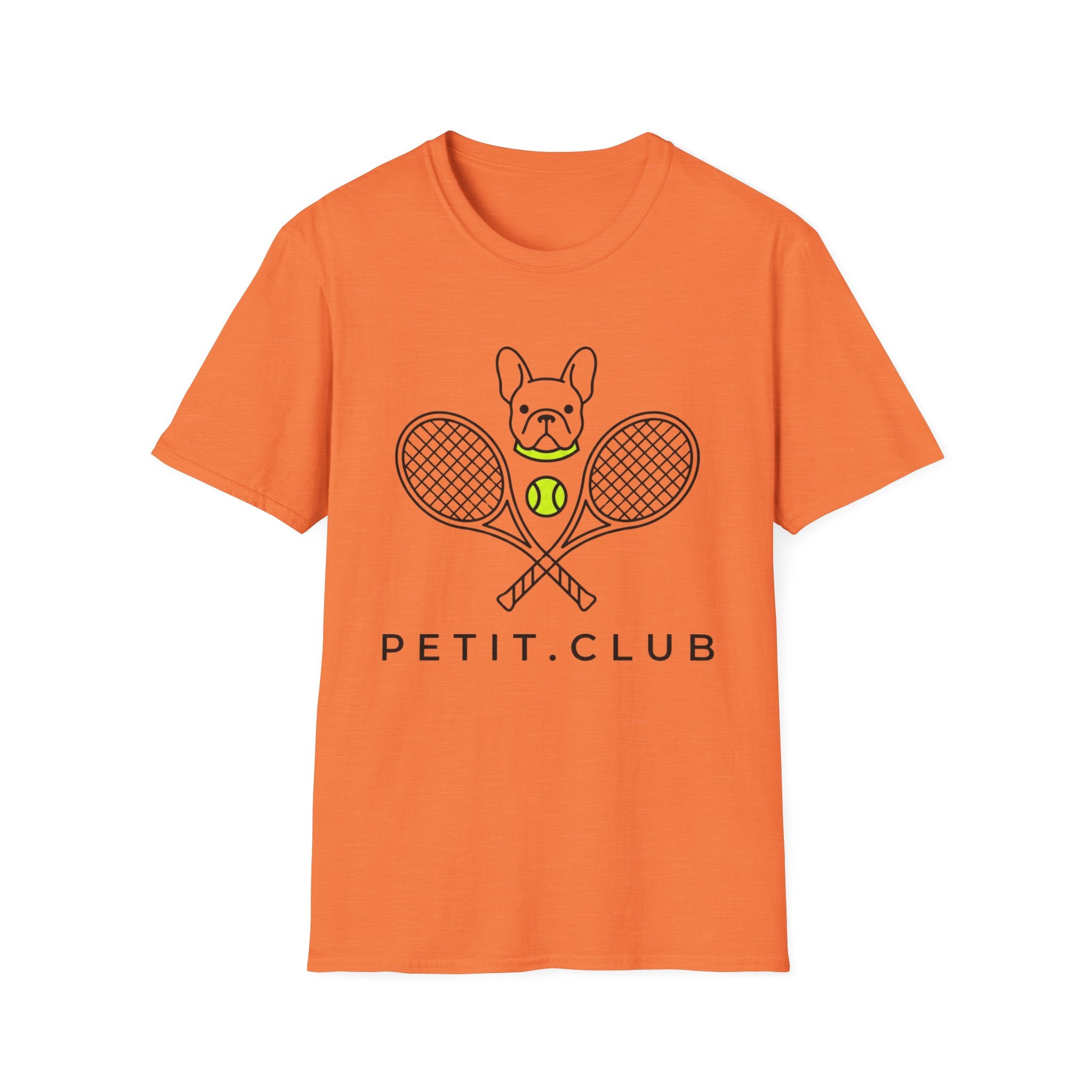 Tennis Bulldog T-Shirt — "Petit.Club" Graphic Tee