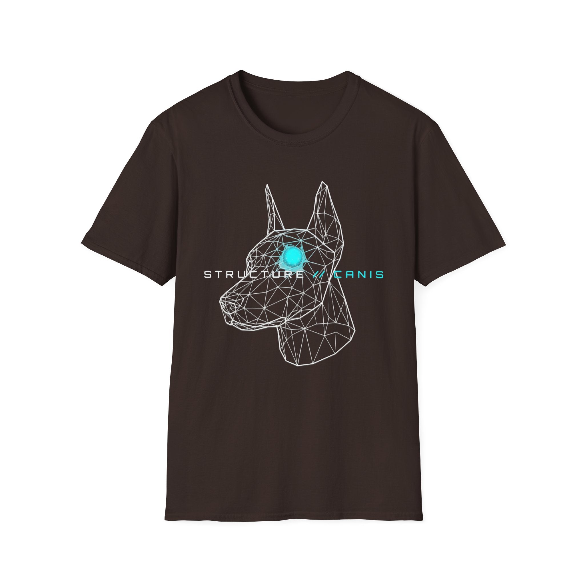 Cyber Doberman T-Shirt — 'Structure Kearns' Wireframe Dog Tech Tee