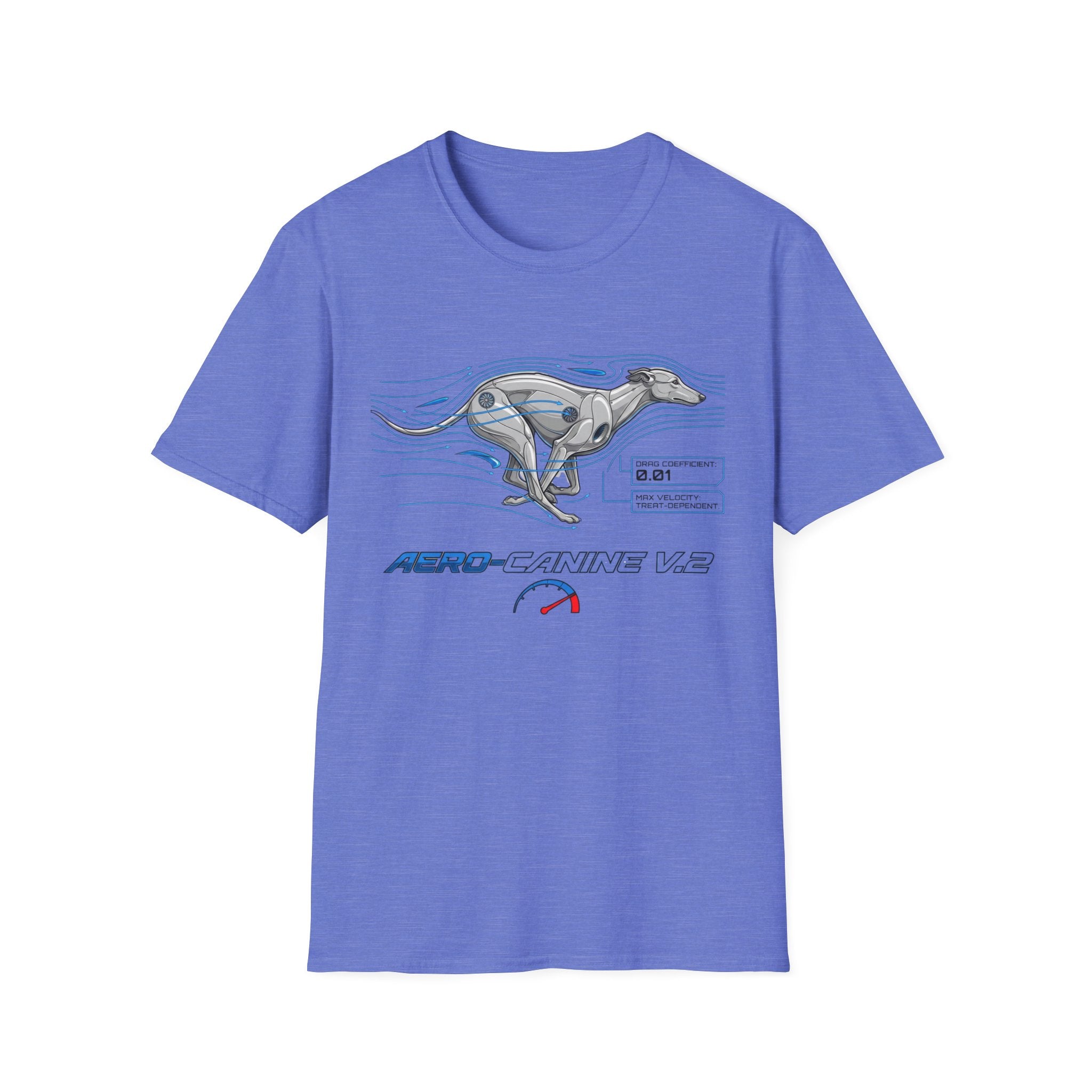 Aero-Canine V2 T-Shirt — Futuristic Racing Greyhound Tech Tee