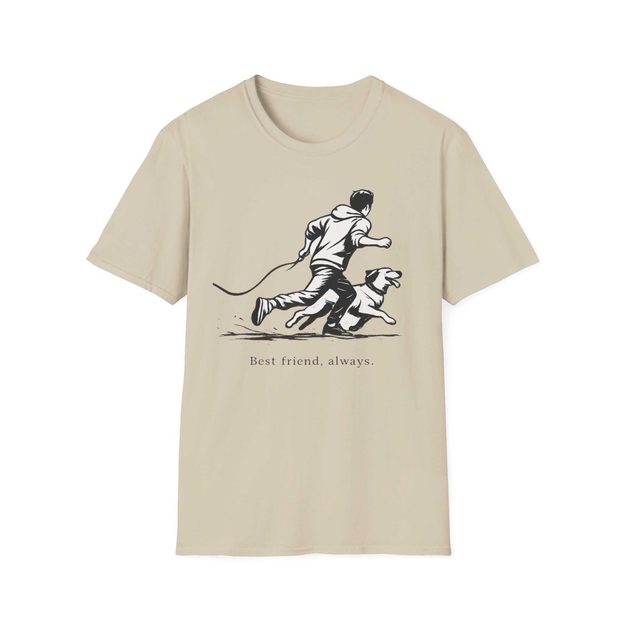 Best Friend Always T‑Shirt — Running with Dog Graphic Tee