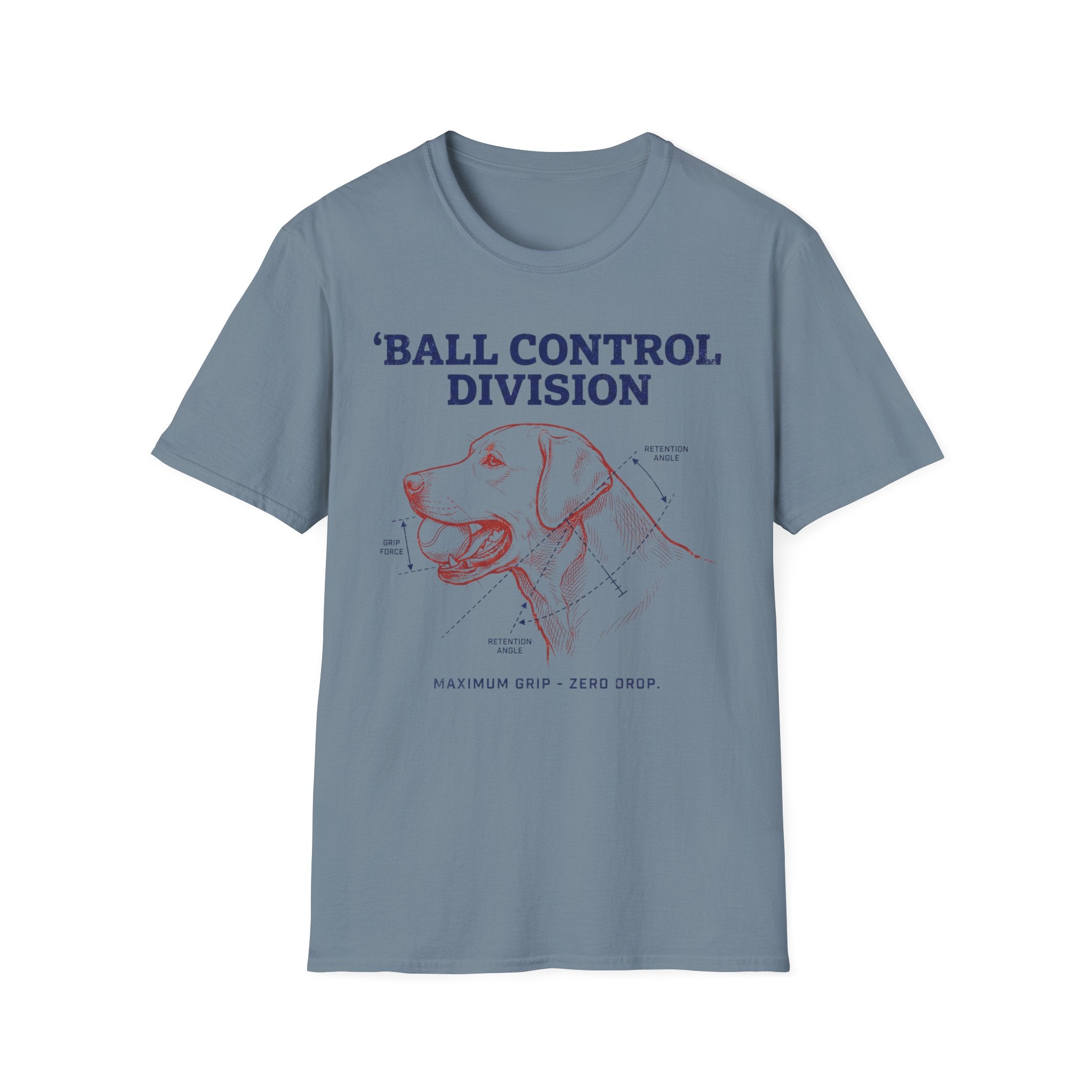 Ball Control Division Dog T‑Shirt – Vintage Retriever Graphic Tee