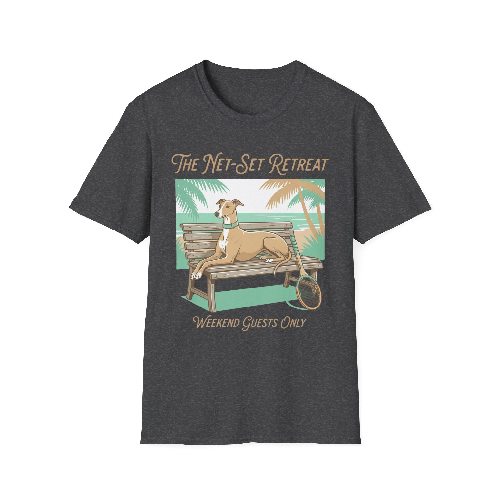 The Net-Set Retreat Tee — "Weekend Guests Only" Dog Beach T-Shirt