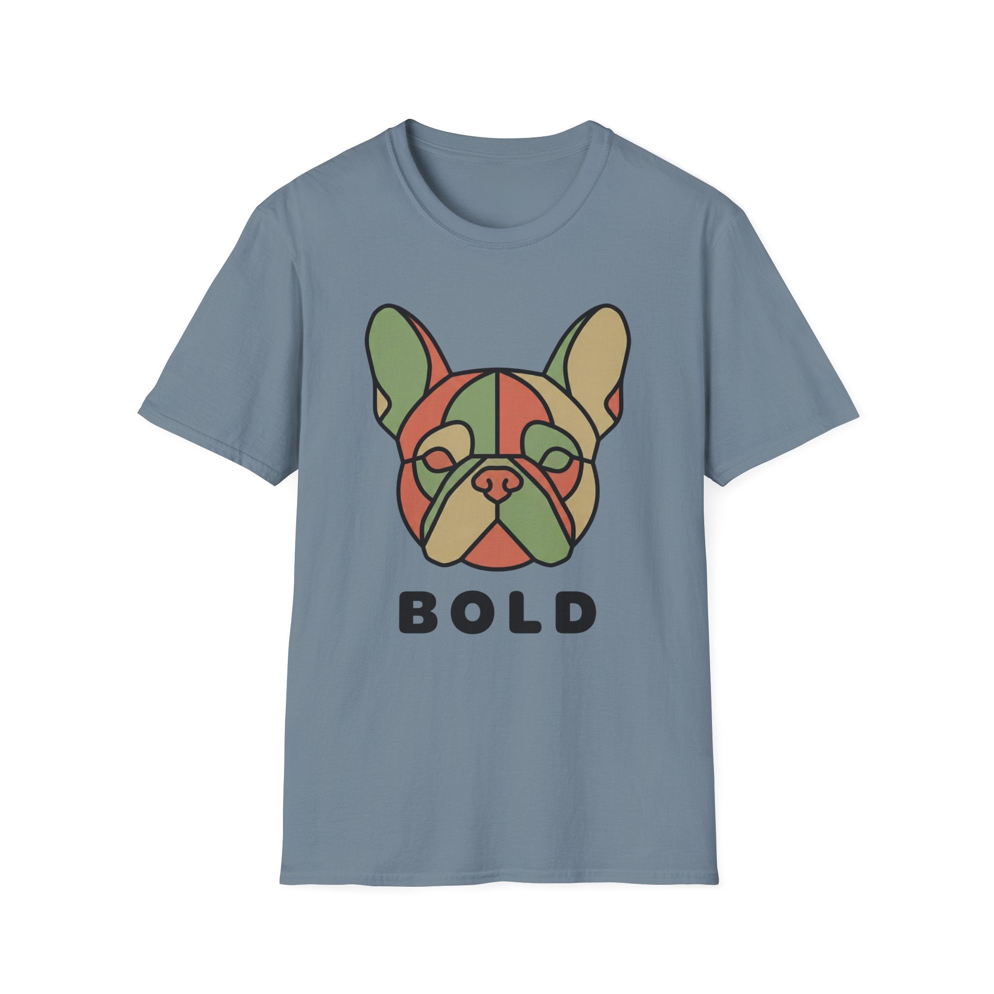 Bold French Bulldog Graphic T-Shirt — Colorful Dog Face Tee