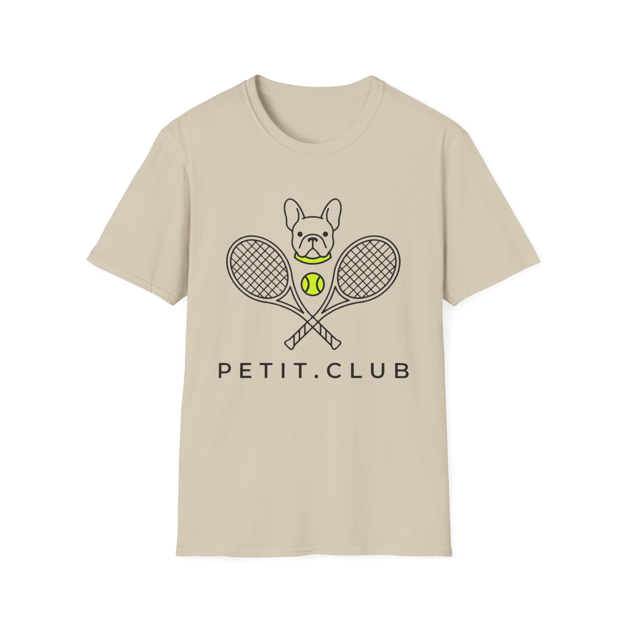 Tennis Bulldog T-Shirt — "Petit.Club" Graphic Tee