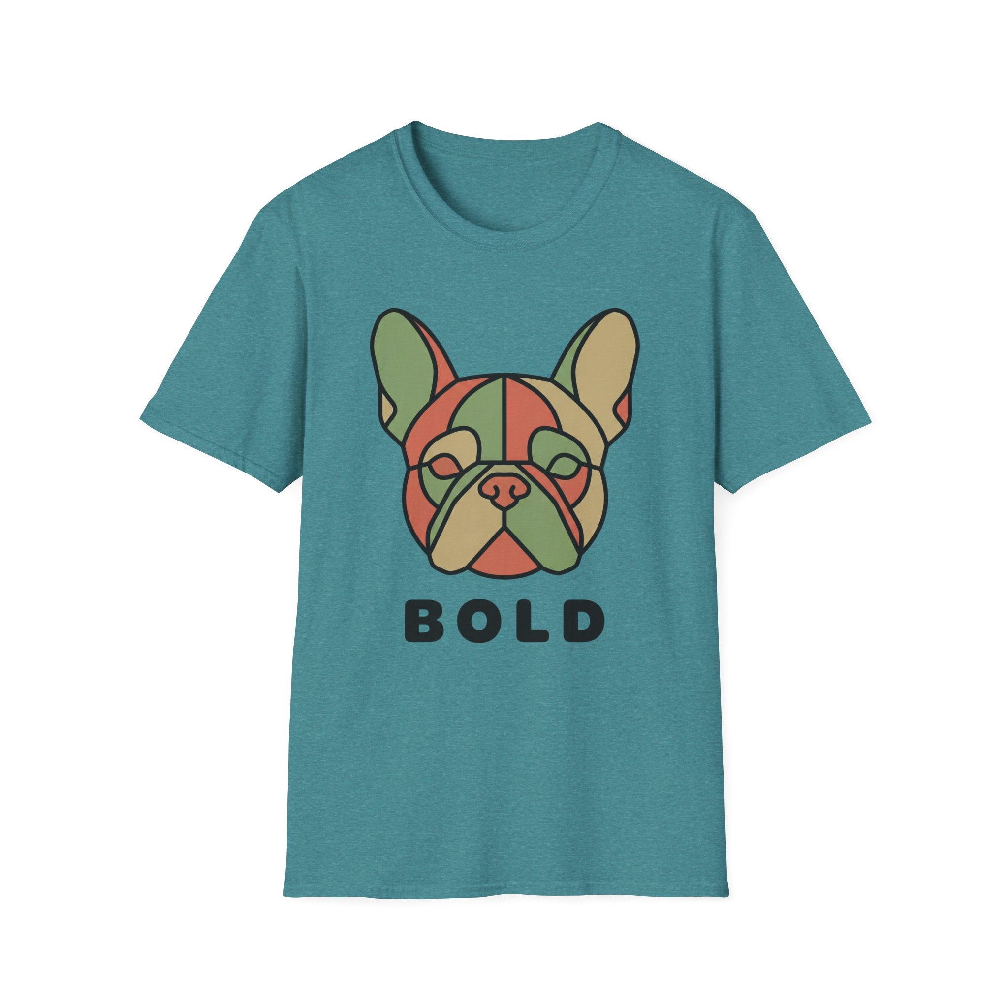 Bold French Bulldog Graphic T-Shirt — Colorful Dog Face Tee