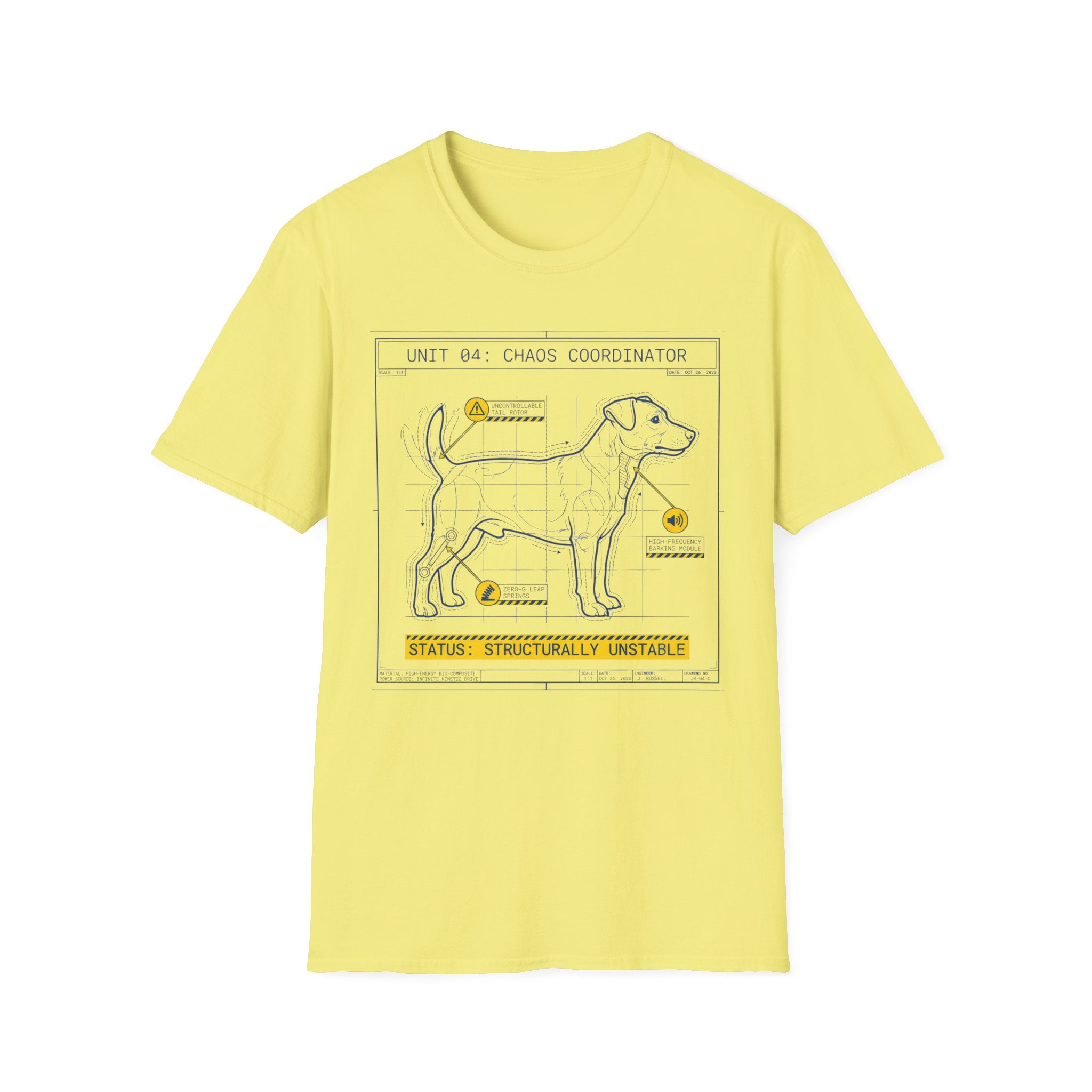 Unit 84 Chaos Coordinator Dog Diagram Tee (Status: Structurally Unstable)
