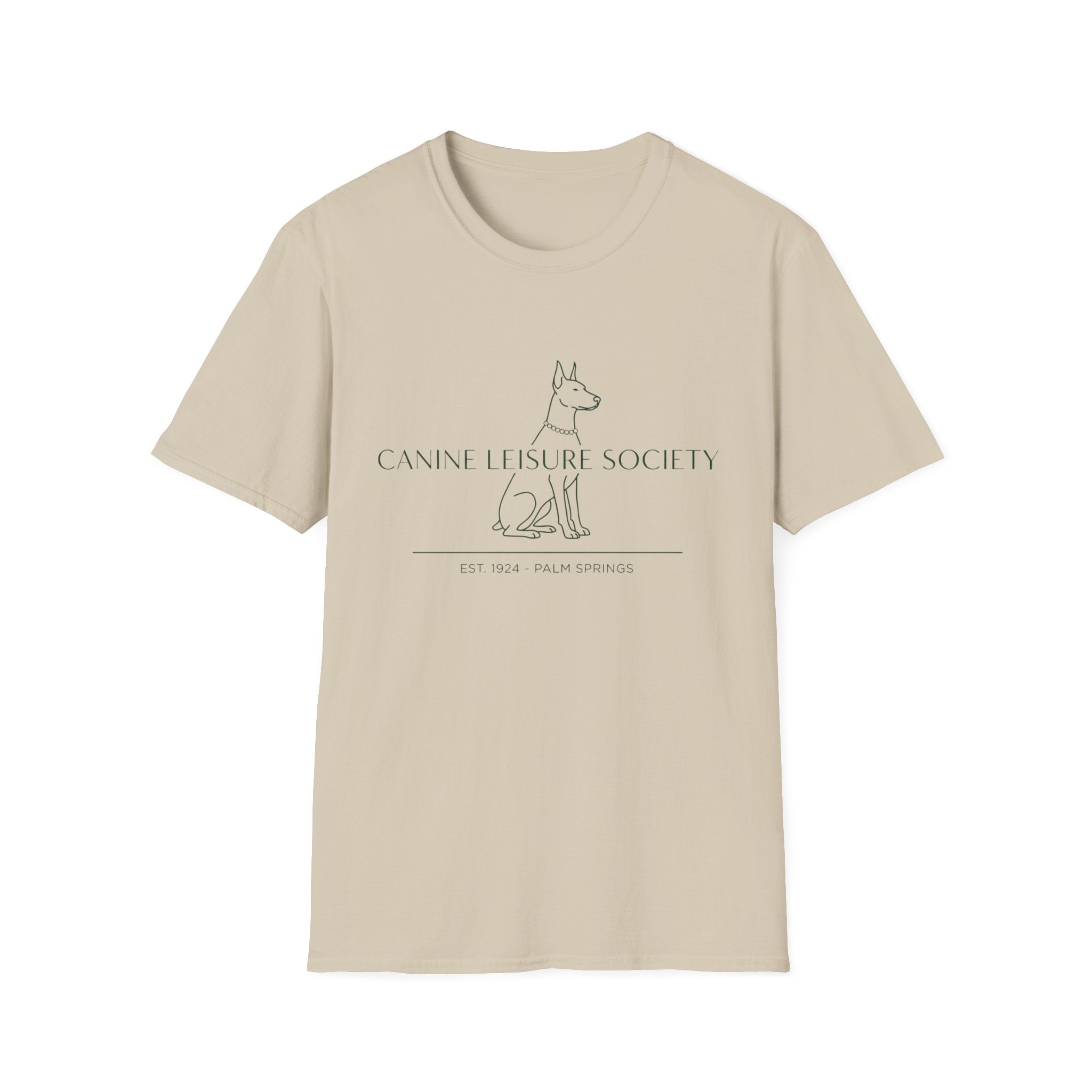 Canine Hush Society T-Shirt — Minimal Dog Line Art Tee