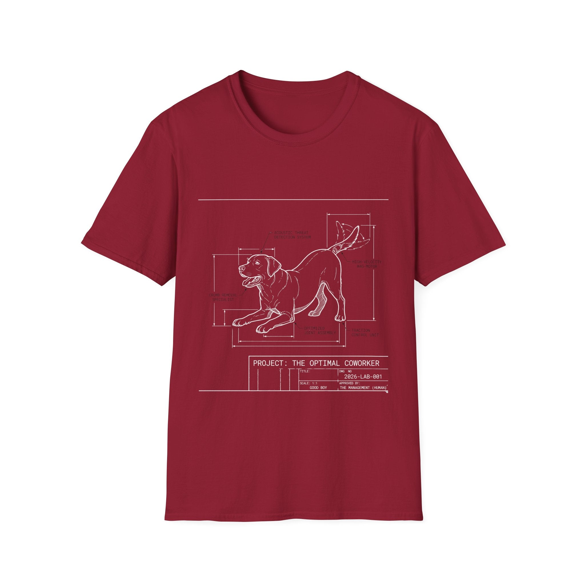Blueprint Puppy T-Shirt — 'Protect the Optimal Companion' Dog Blueprint Tee