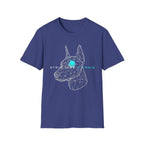 Cyber Doberman T-Shirt — 'Structure Kearns' Wireframe Dog Tech Tee