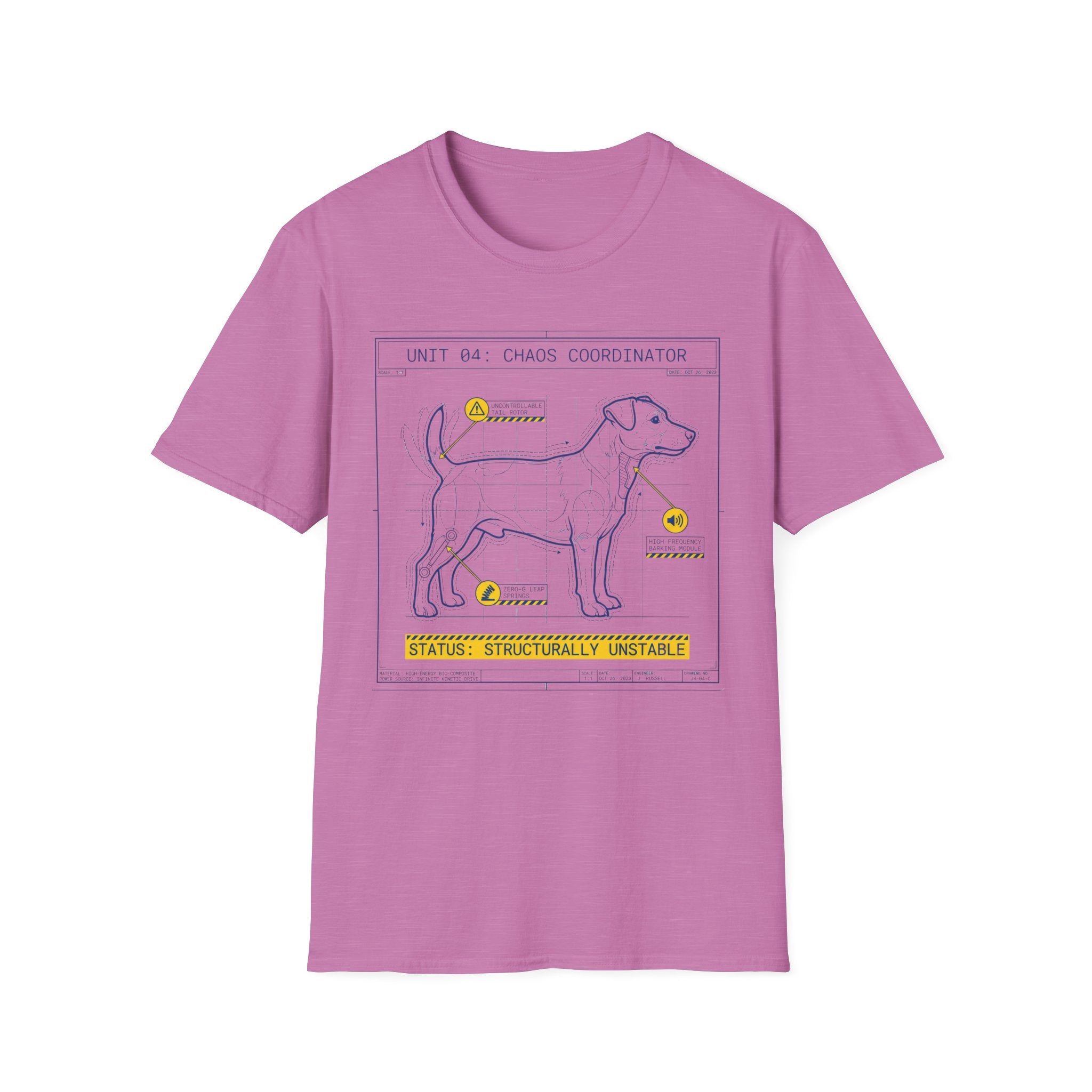 Unit 84 Chaos Coordinator Dog Diagram Tee (Status: Structurally Unstable)