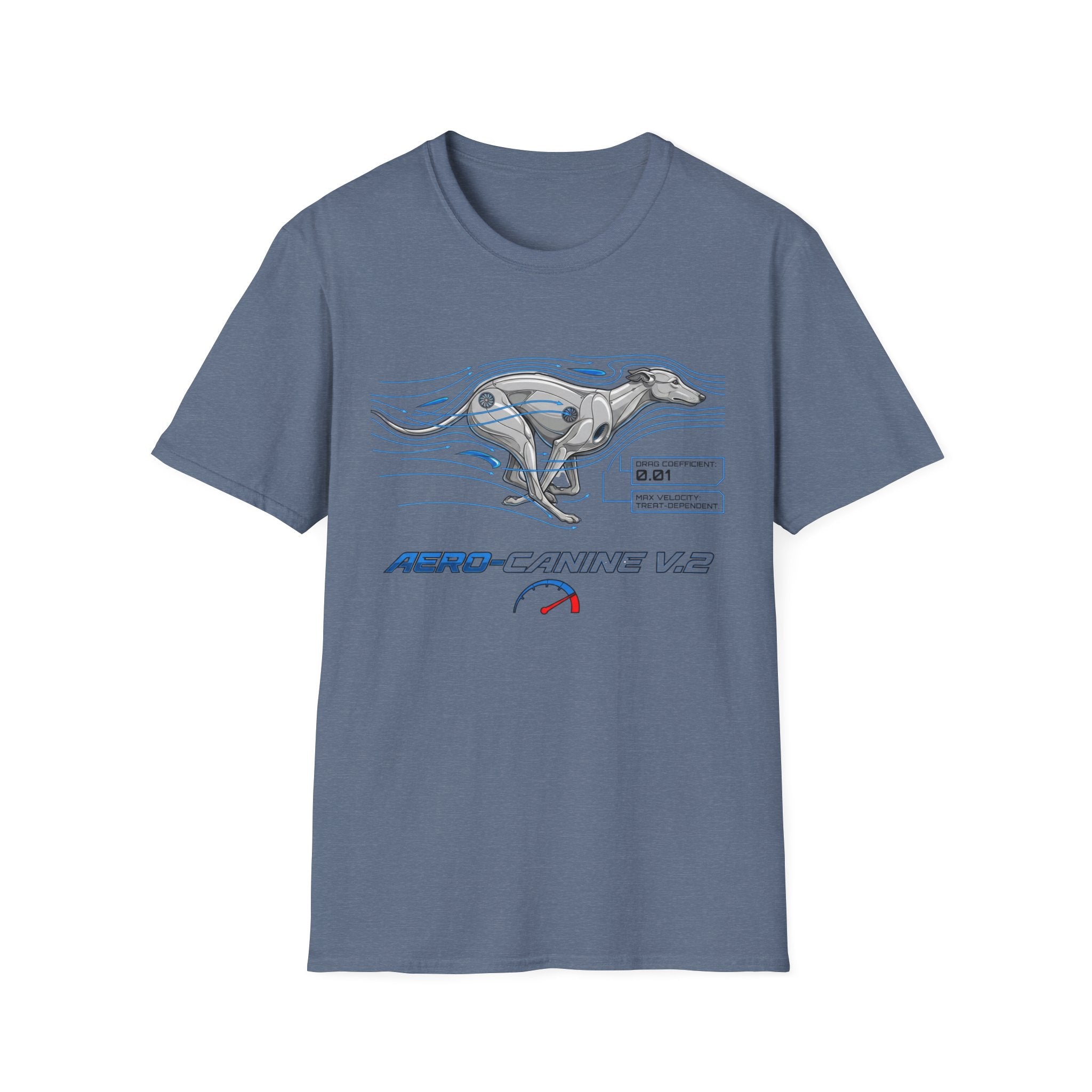 Aero-Canine V2 T-Shirt — Futuristic Racing Greyhound Tech Tee