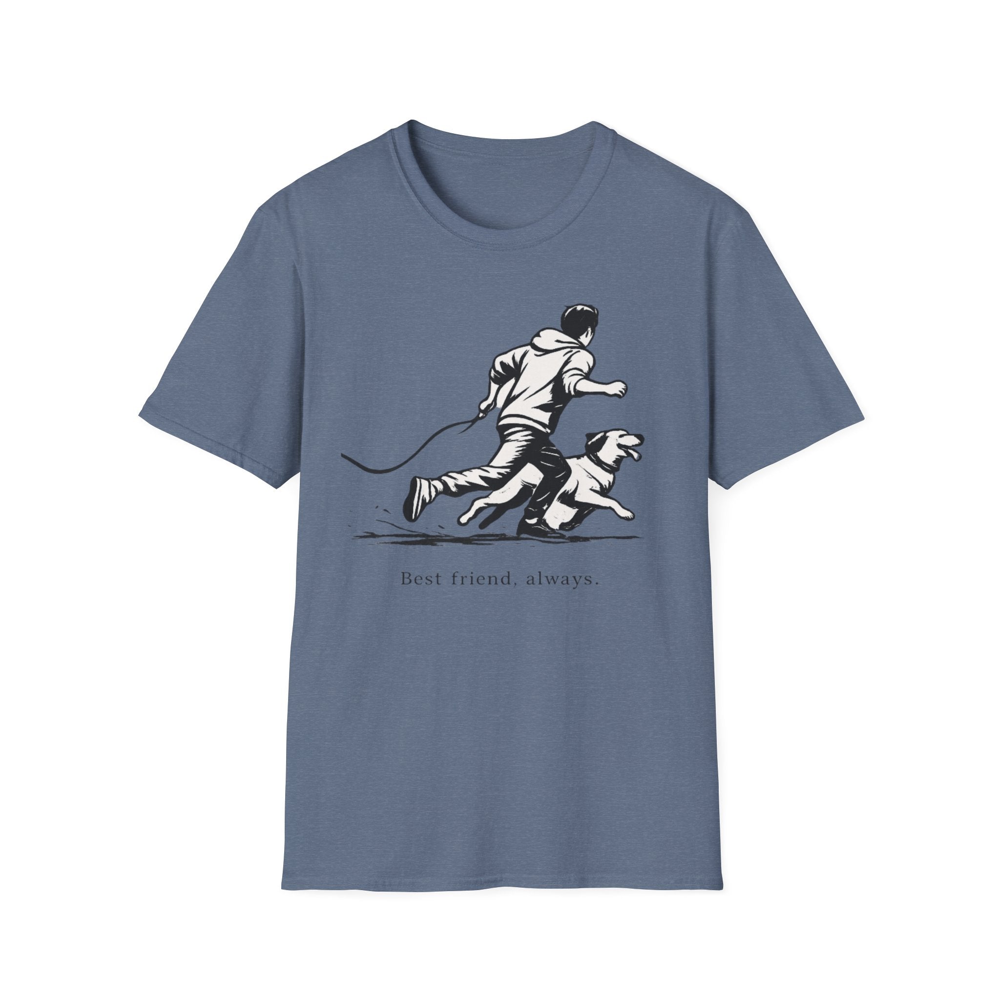 Best Friend Always T‑Shirt — Running with Dog Graphic Tee
