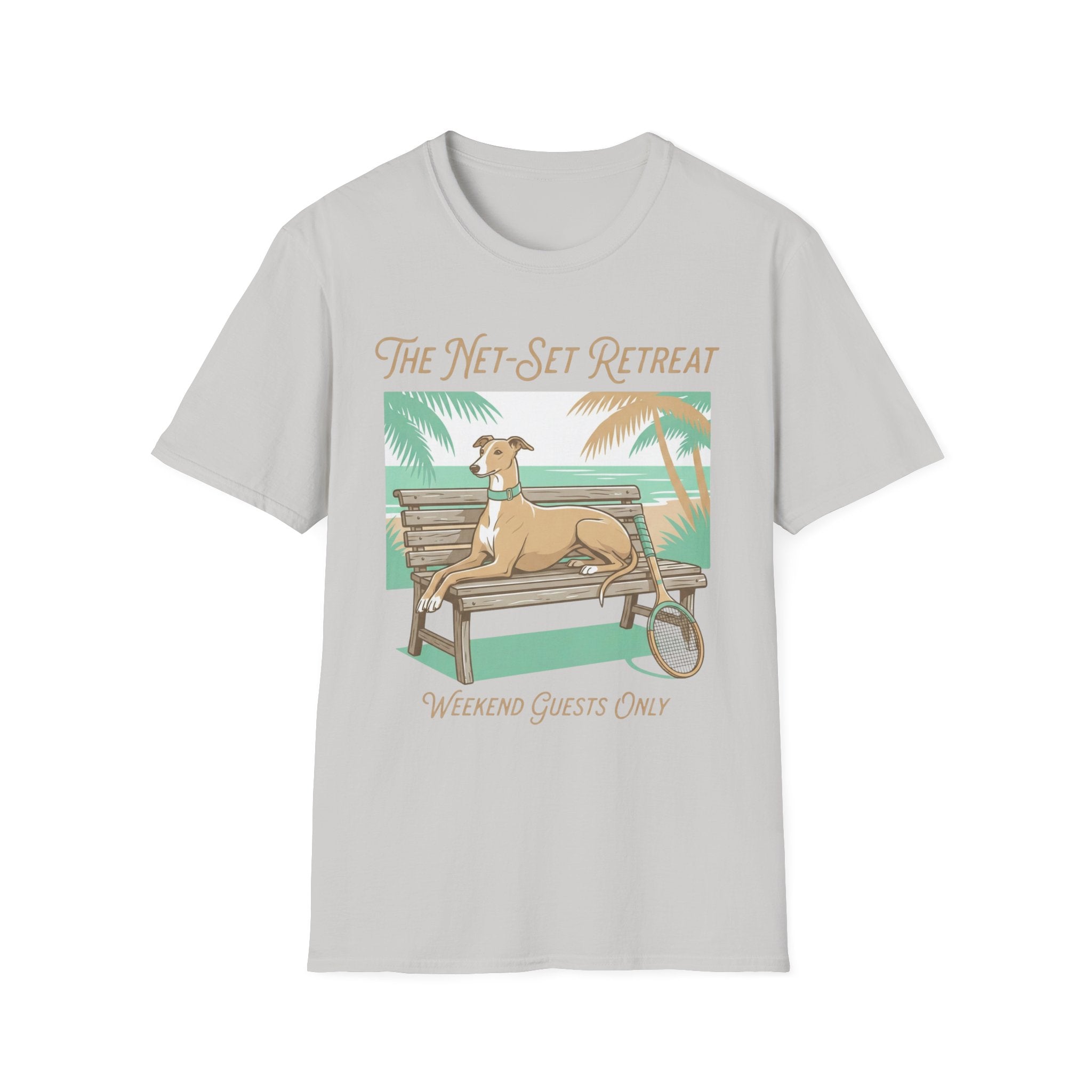 The Net-Set Retreat Tee — "Weekend Guests Only" Dog Beach T-Shirt