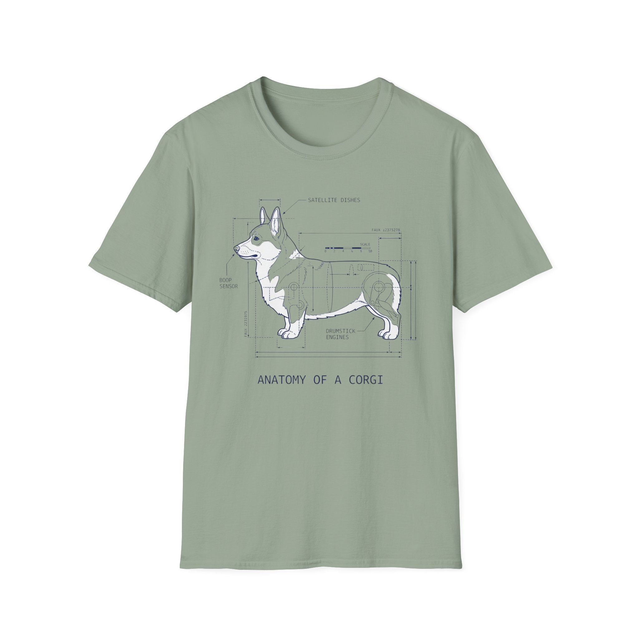 Anatomy of a Corgi Diagram Tee for Dog Lovers