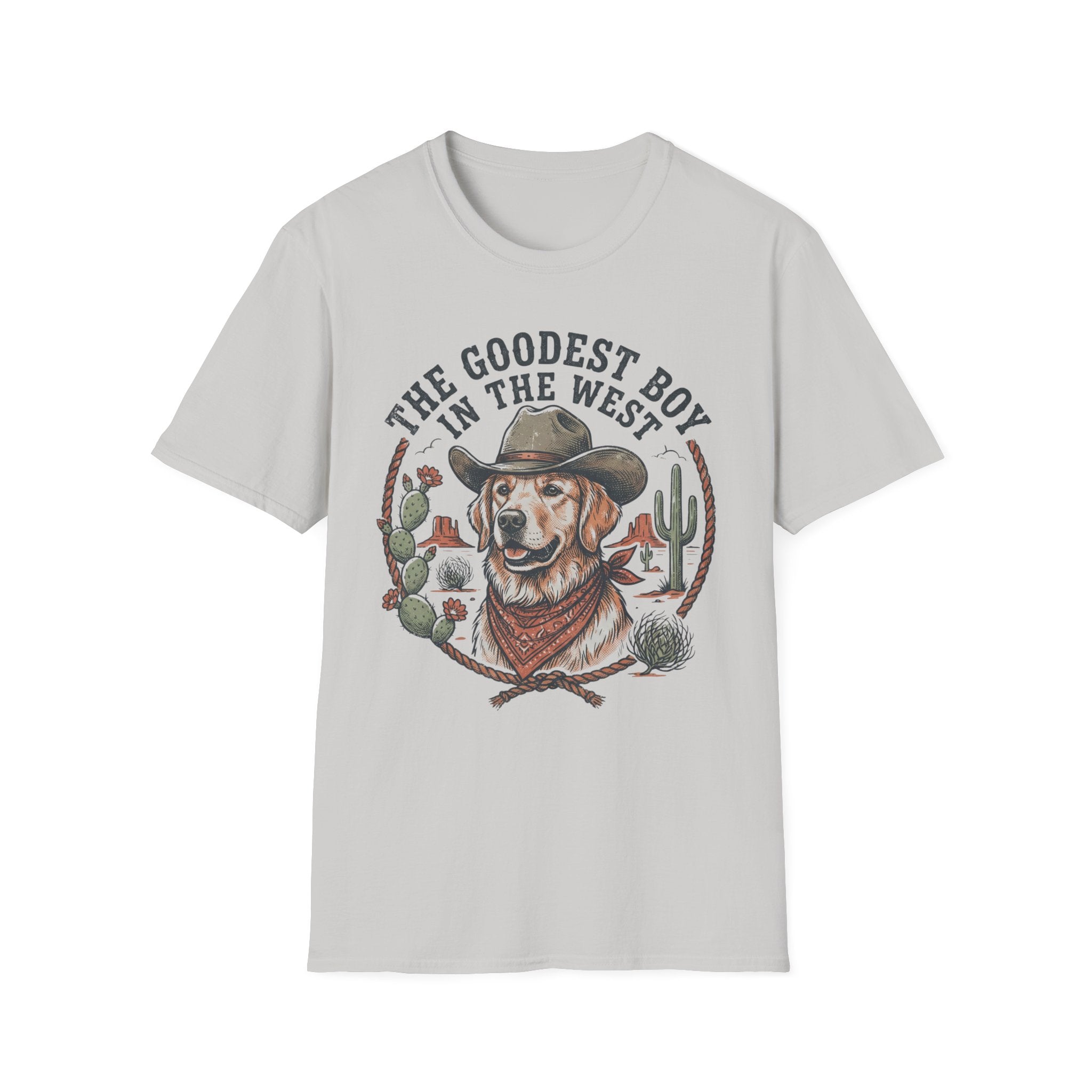 T-Shirt — "The Goodest Boy in the West" Cowboy Dog Graphic Tee