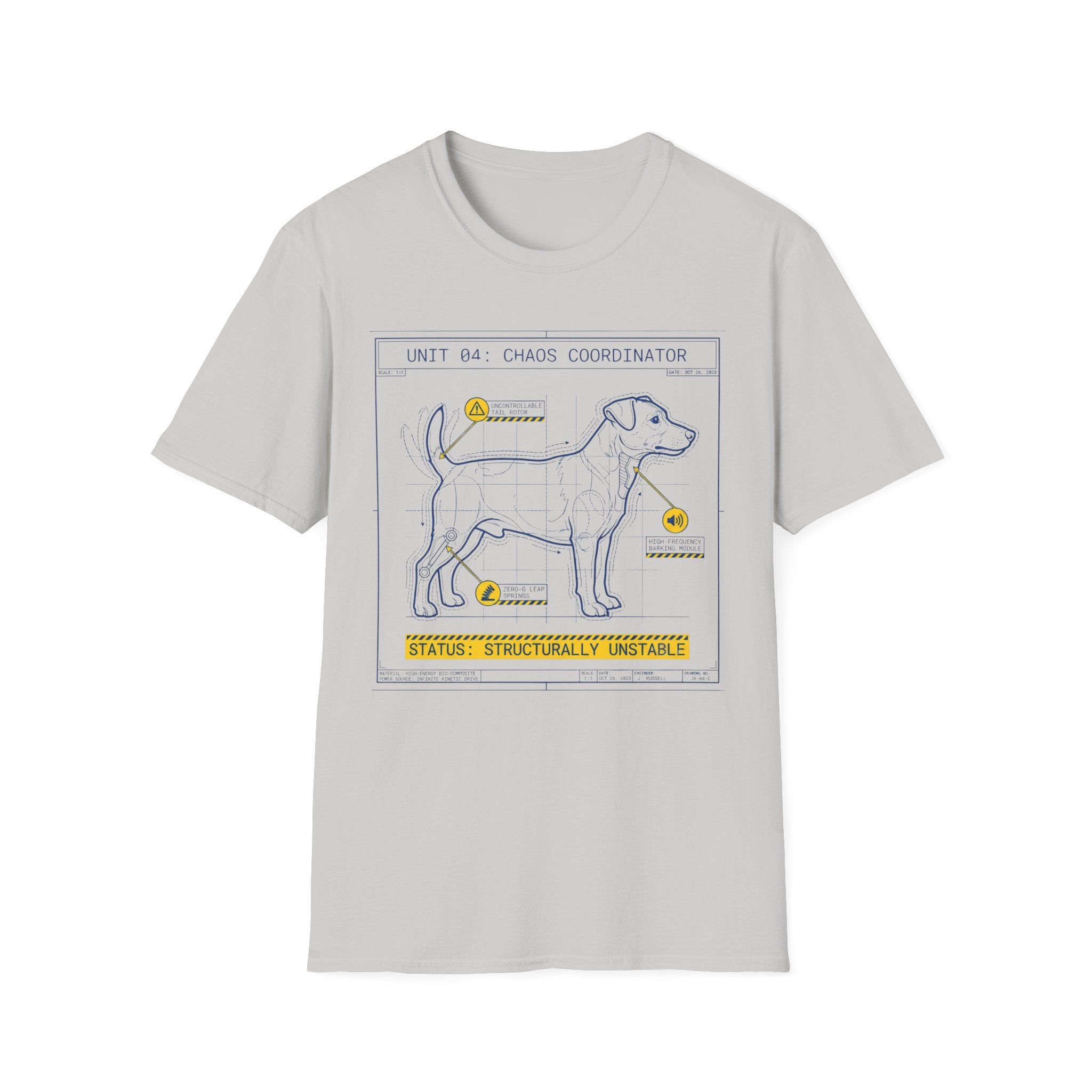 Unit 84 Chaos Coordinator Dog Diagram Tee (Status: Structurally Unstable)