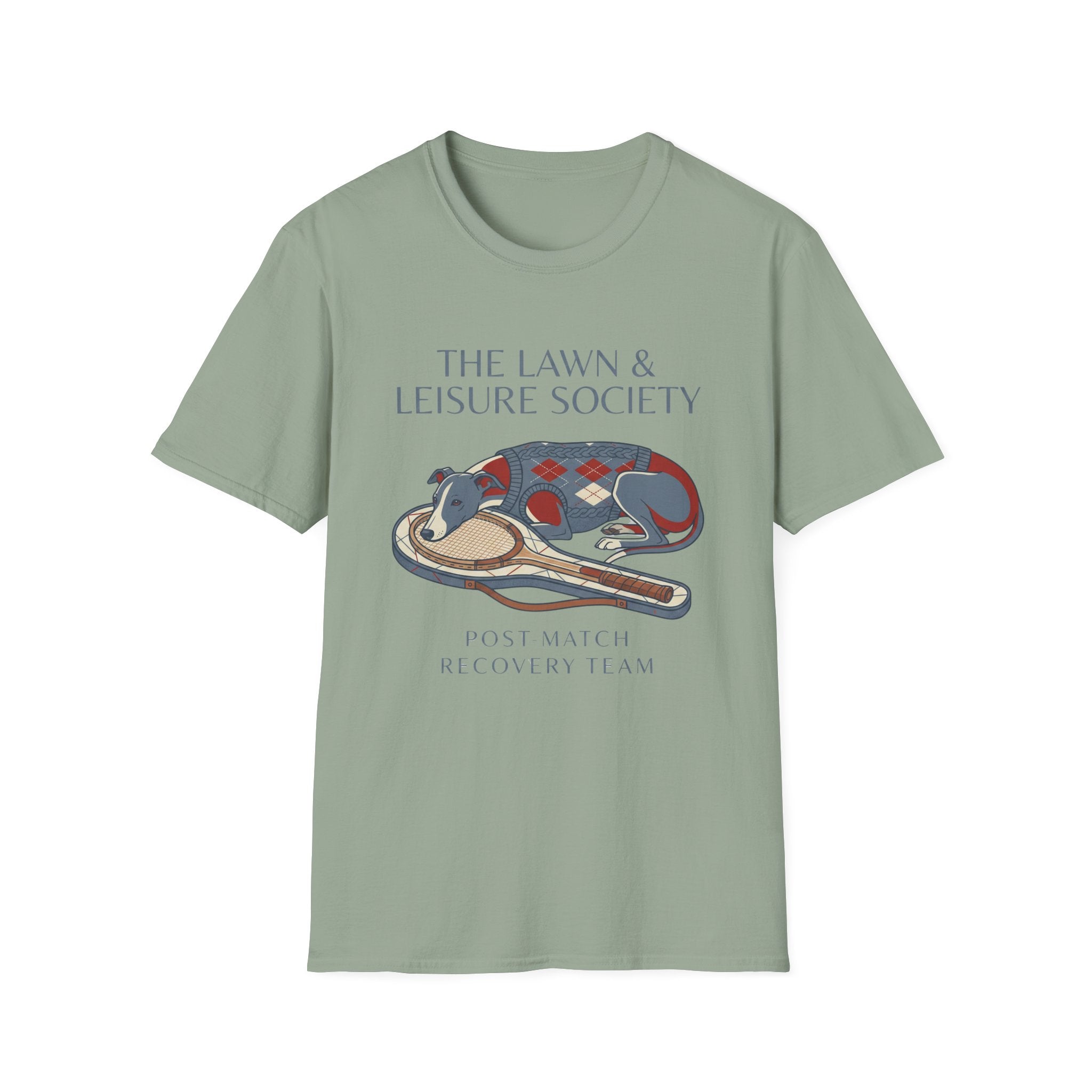 The Lawn & Leisure Society T-Shirt — "Post-Match Recovery Team" Greyhound Graphic Tee
