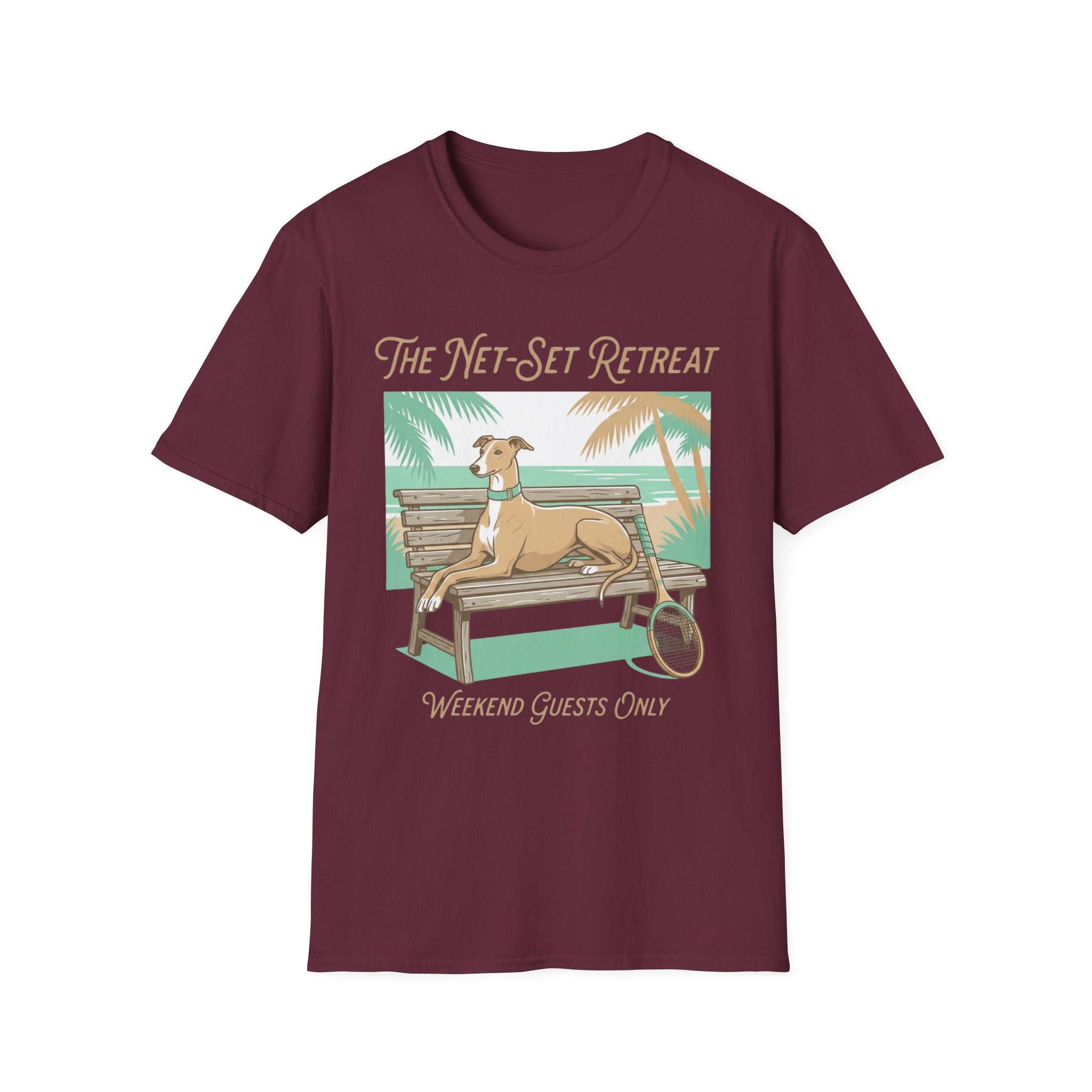 The Net-Set Retreat Tee — "Weekend Guests Only" Dog Beach T-Shirt