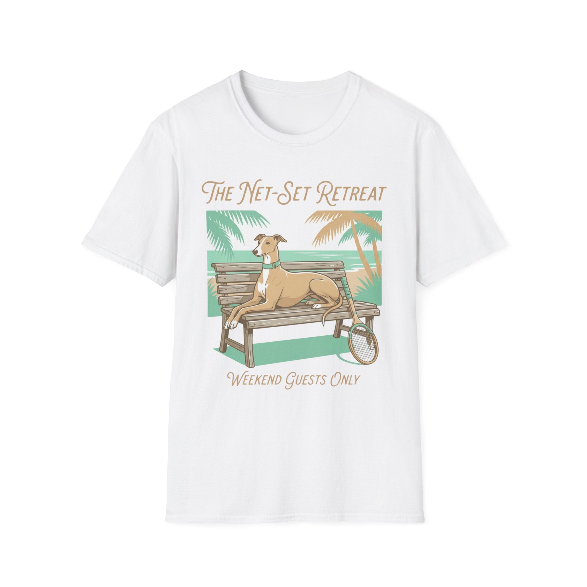 The Net-Set Retreat Tee — "Weekend Guests Only" Dog Beach T-Shirt