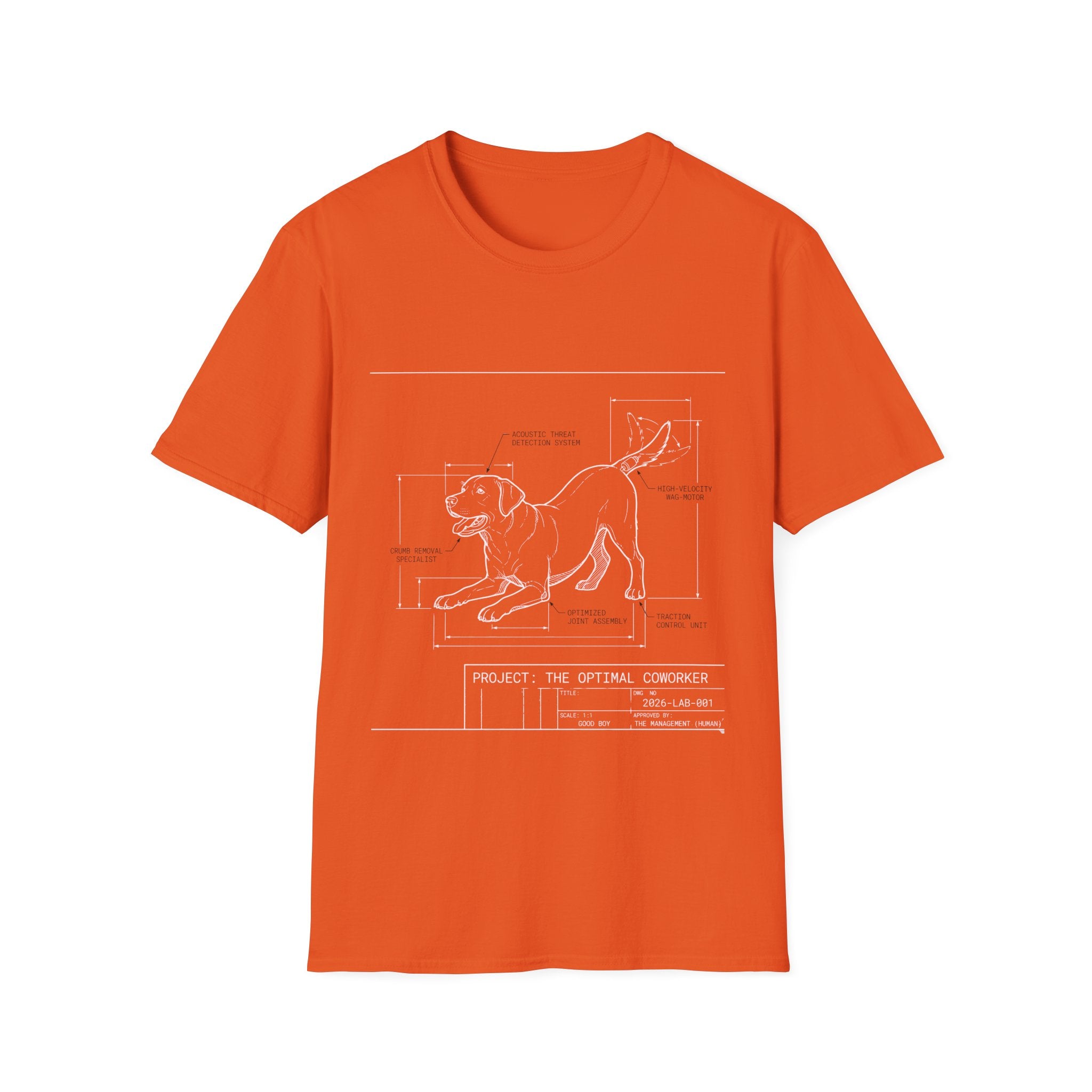 Blueprint Puppy T-Shirt — 'Protect the Optimal Companion' Dog Blueprint Tee