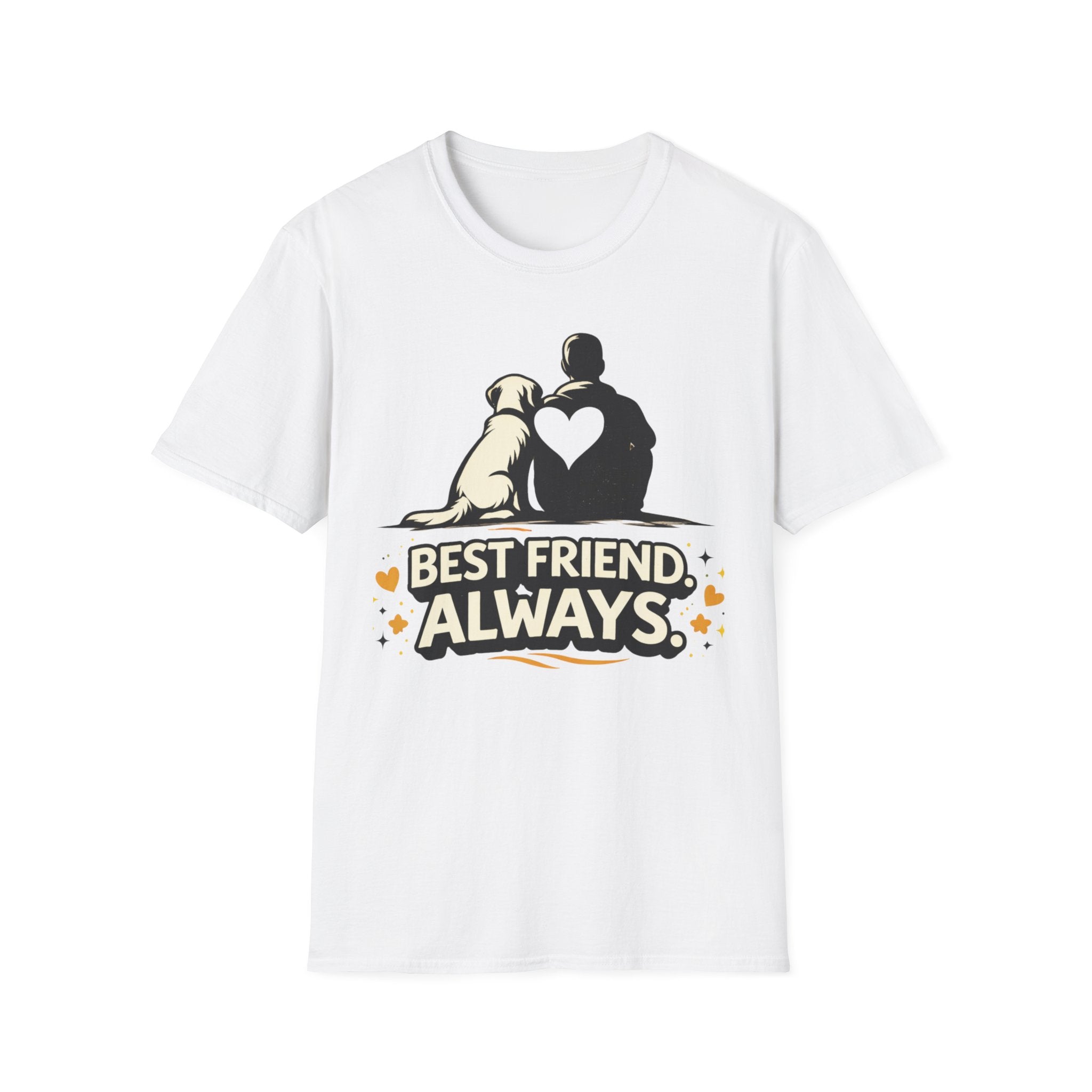Best Friend Always T-Shirt — Dog Lover Shirt with Heart Silhouette