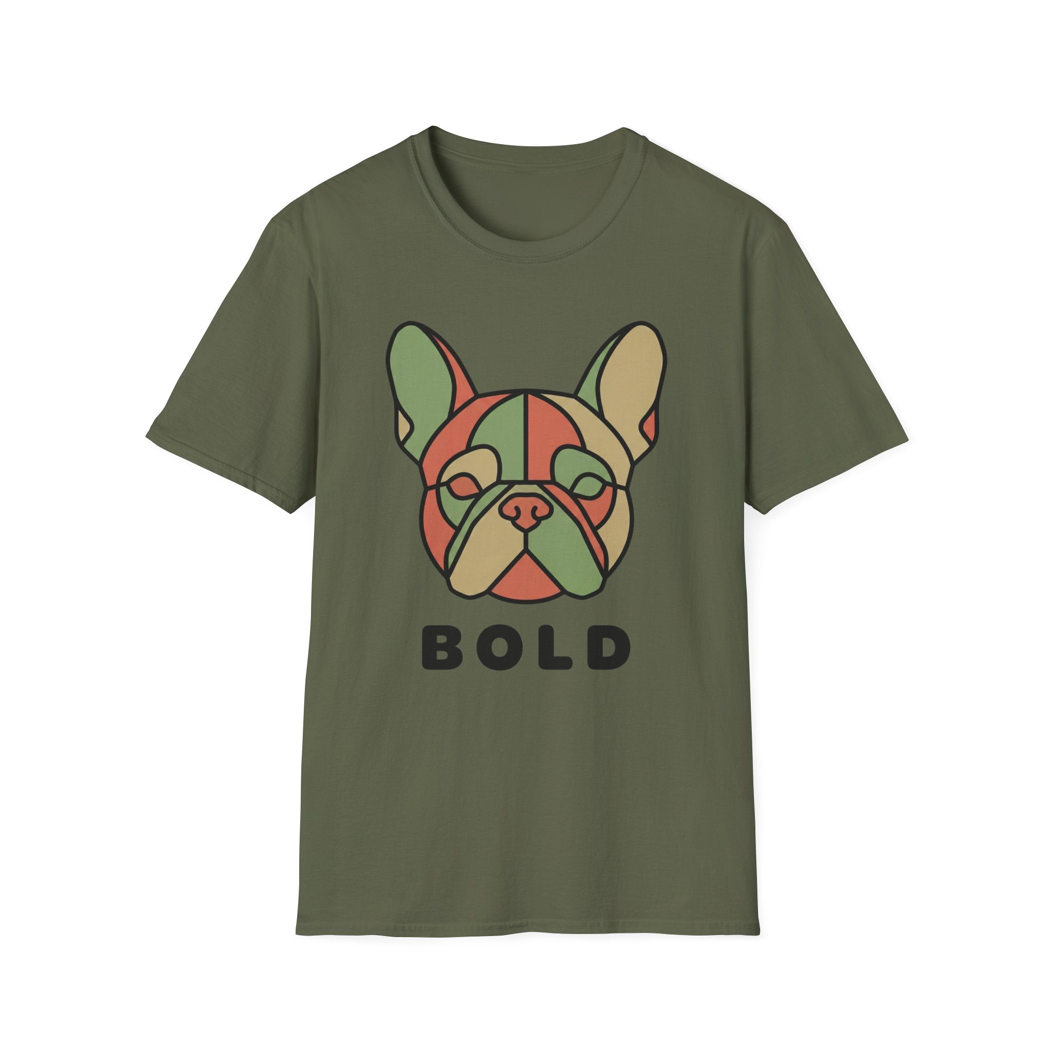 Bold French Bulldog Graphic T-Shirt — Colorful Dog Face Tee