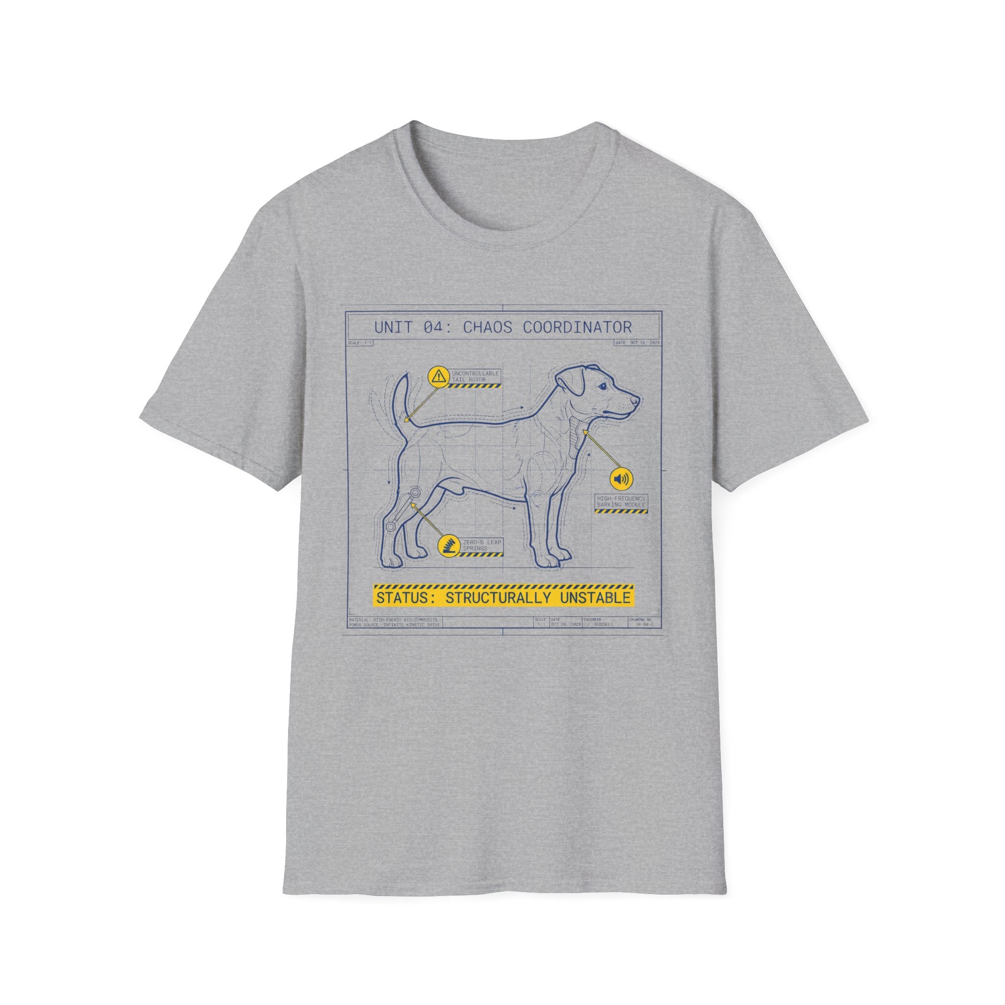 Unit 84 Chaos Coordinator Dog Diagram Tee (Status: Structurally Unstable)