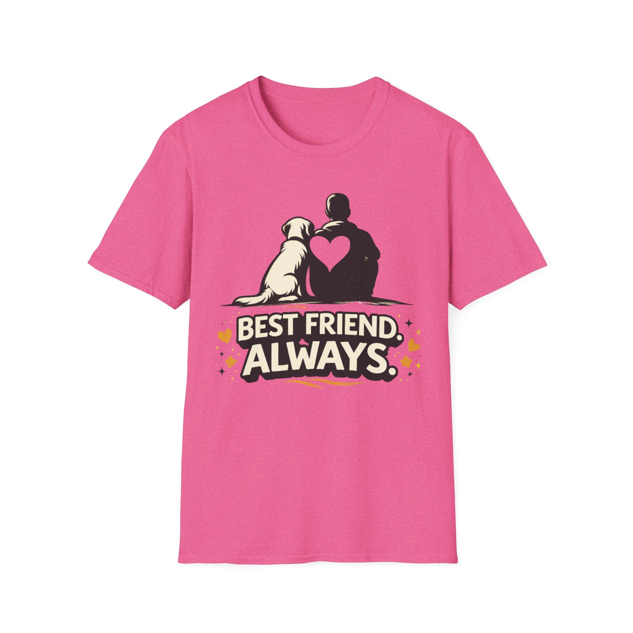 Best Friend Always T-Shirt — Dog Lover Shirt with Heart Silhouette