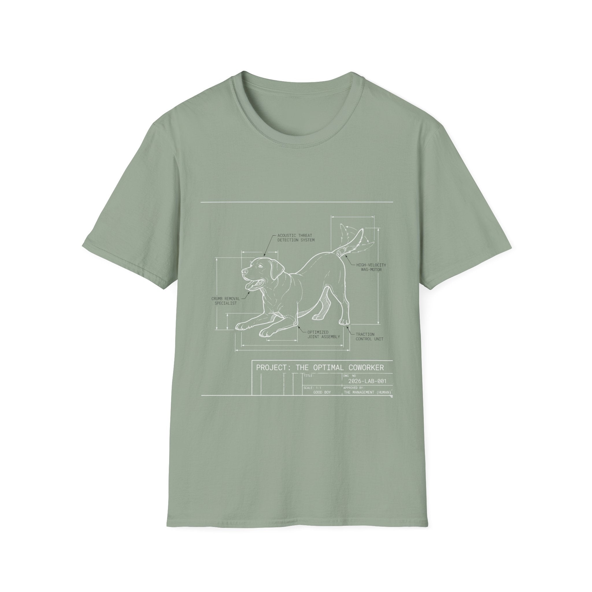 Blueprint Puppy T-Shirt — 'Protect the Optimal Companion' Dog Blueprint Tee