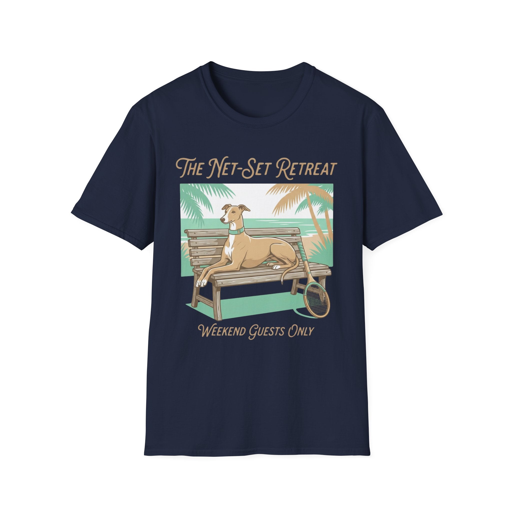 The Net-Set Retreat Tee — "Weekend Guests Only" Dog Beach T-Shirt