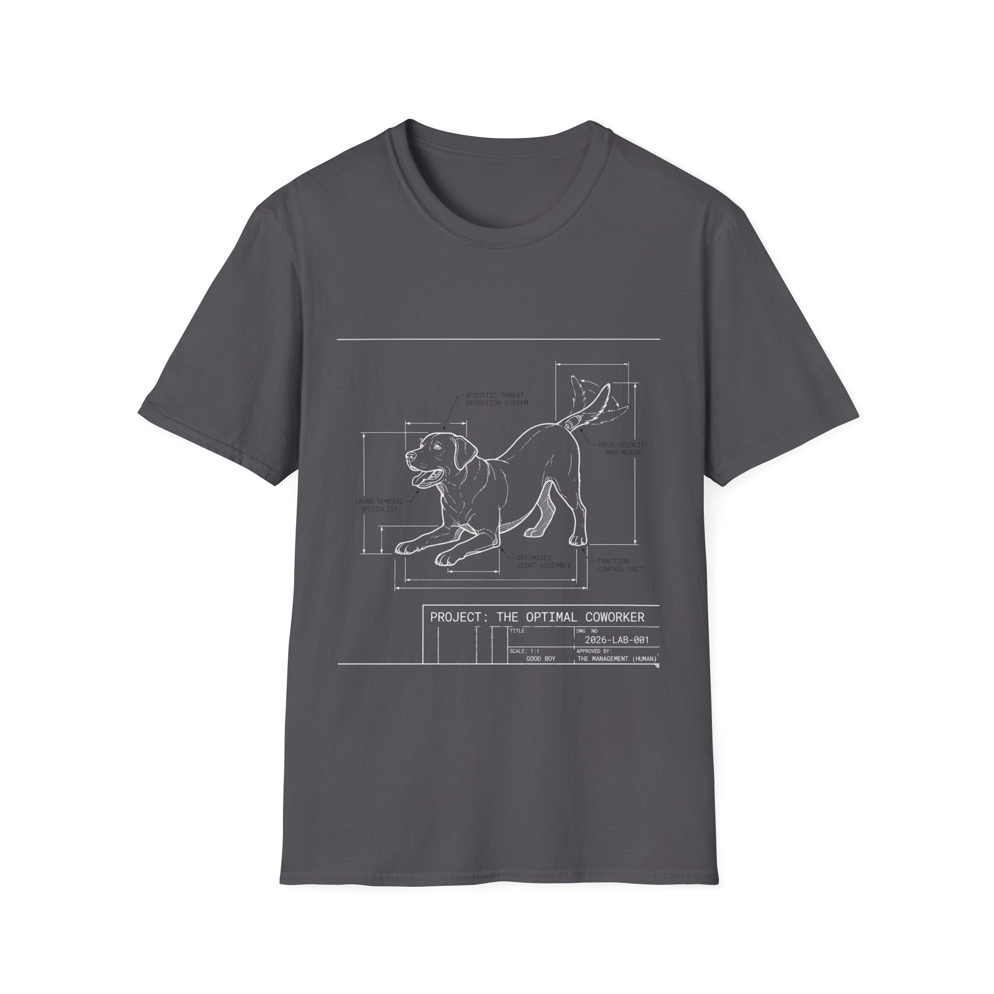 Blueprint Puppy T-Shirt — 'Protect the Optimal Companion' Dog Blueprint Tee