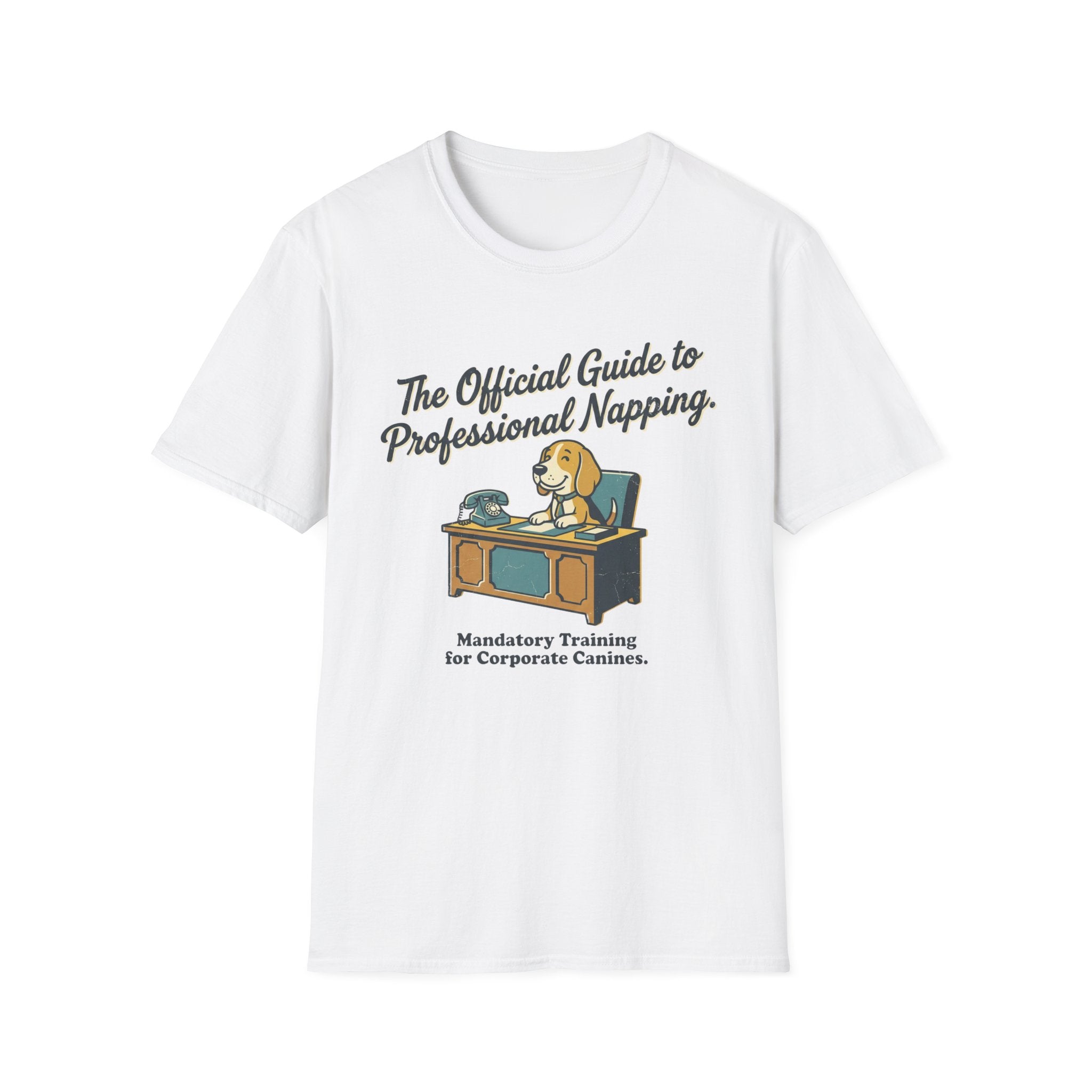 The Official Guide to Professional Napping T‑Shirt — Funny Corporate Canine Tee