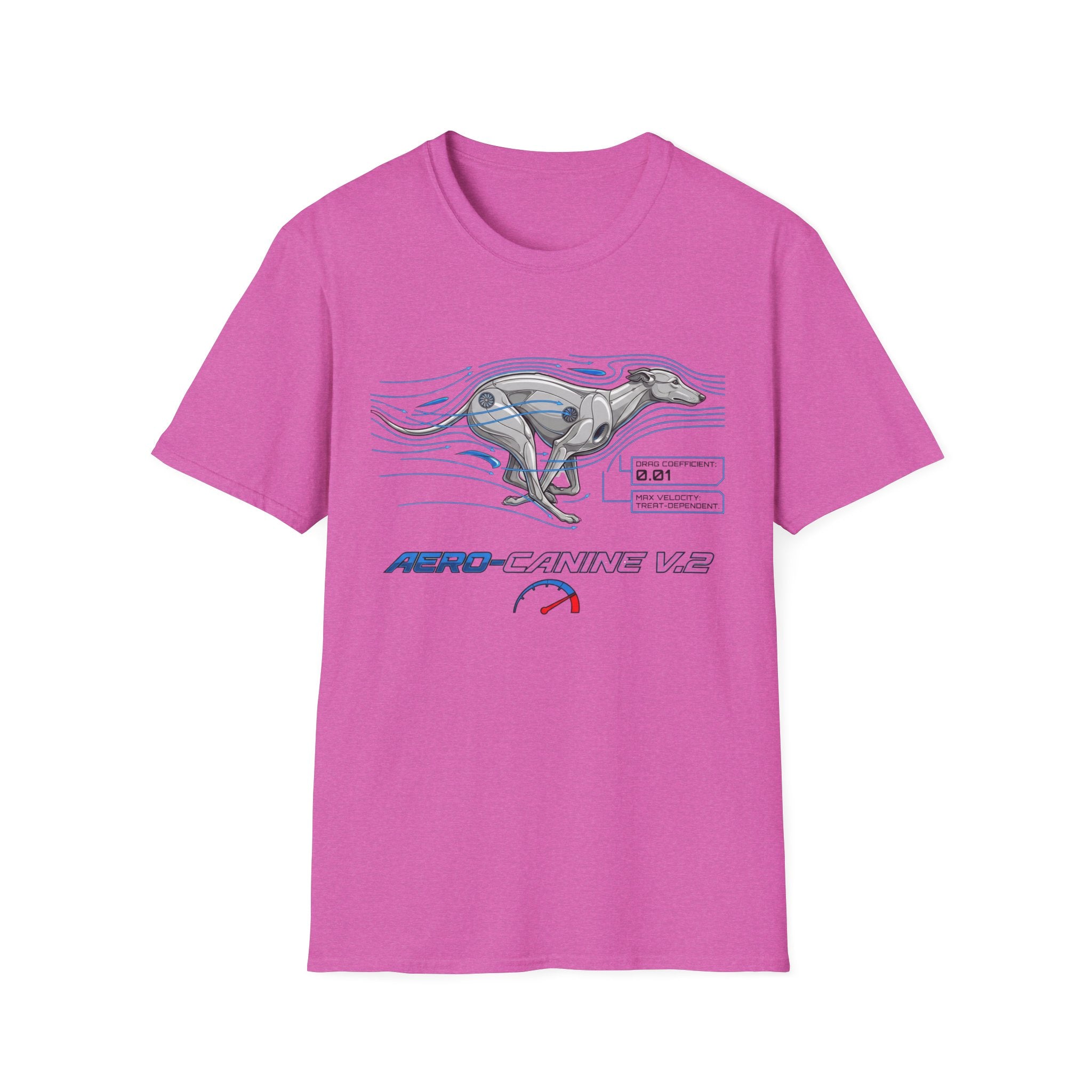 Aero-Canine V2 T-Shirt — Futuristic Racing Greyhound Tech Tee