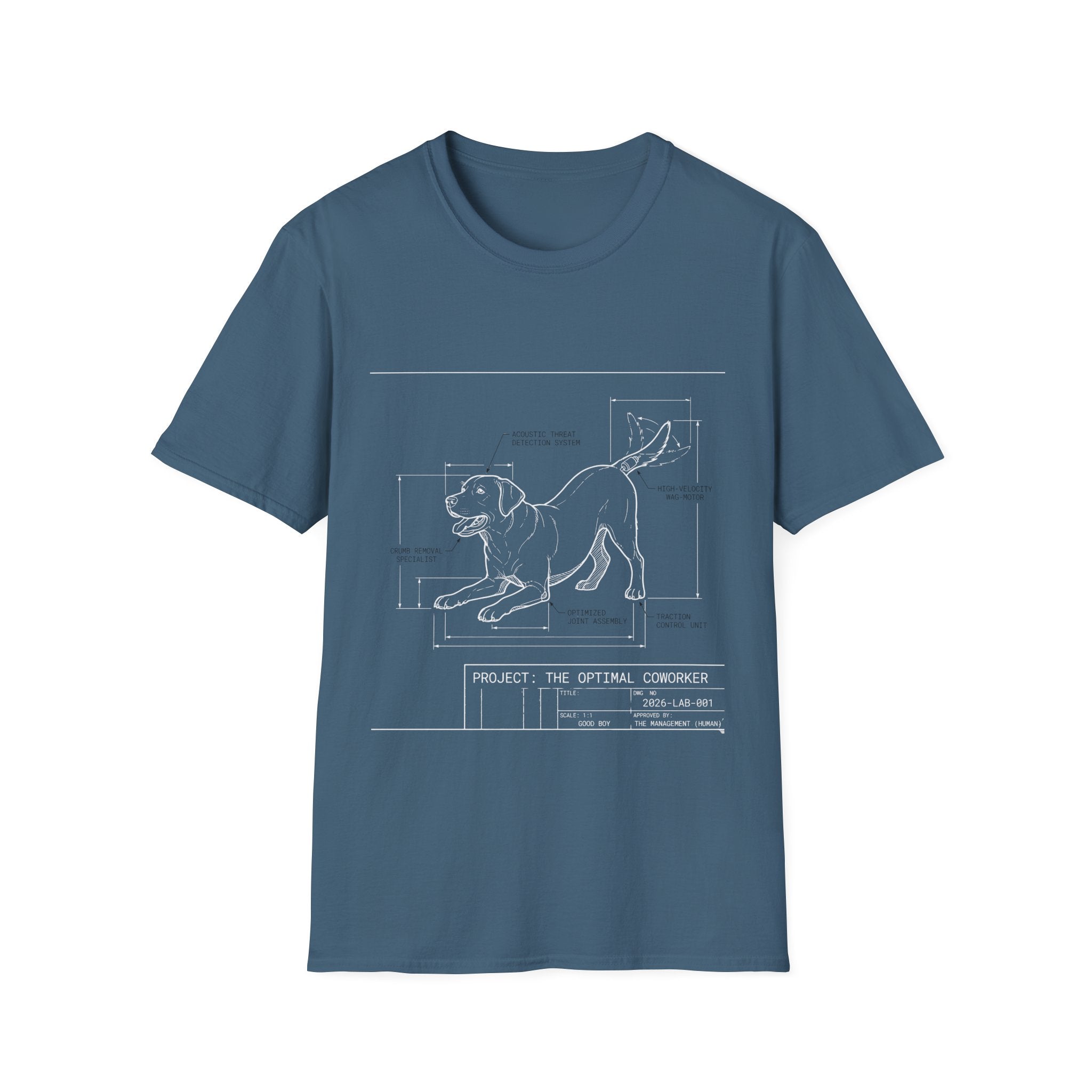 Blueprint Puppy T-Shirt — 'Protect the Optimal Companion' Dog Blueprint Tee