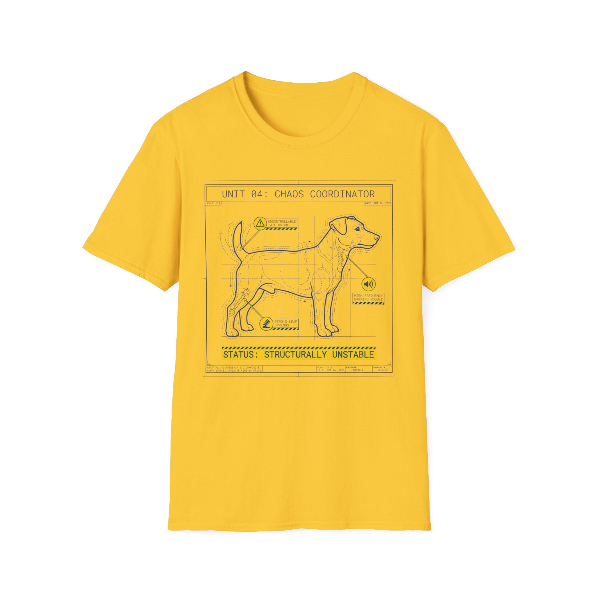 Unit 84 Chaos Coordinator Dog Diagram Tee (Status: Structurally Unstable)
