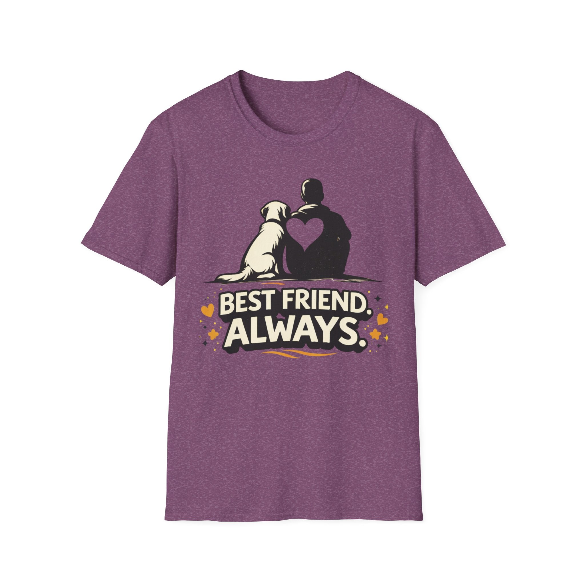 Best Friend Always T-Shirt — Dog Lover Shirt with Heart Silhouette