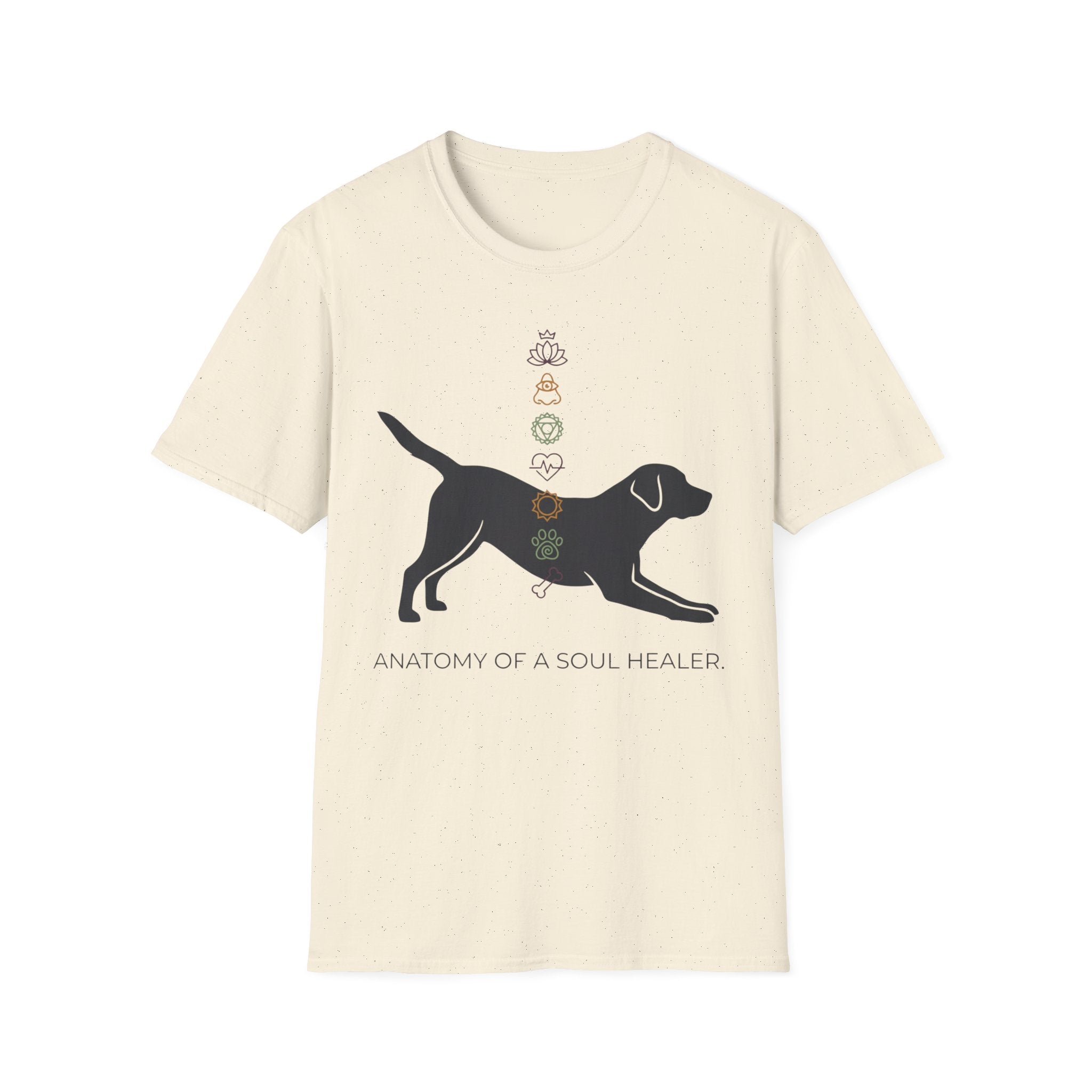 Anatomy of a Soul Healer Dog T-Shirt — Chakra Canine Wellness Tee
