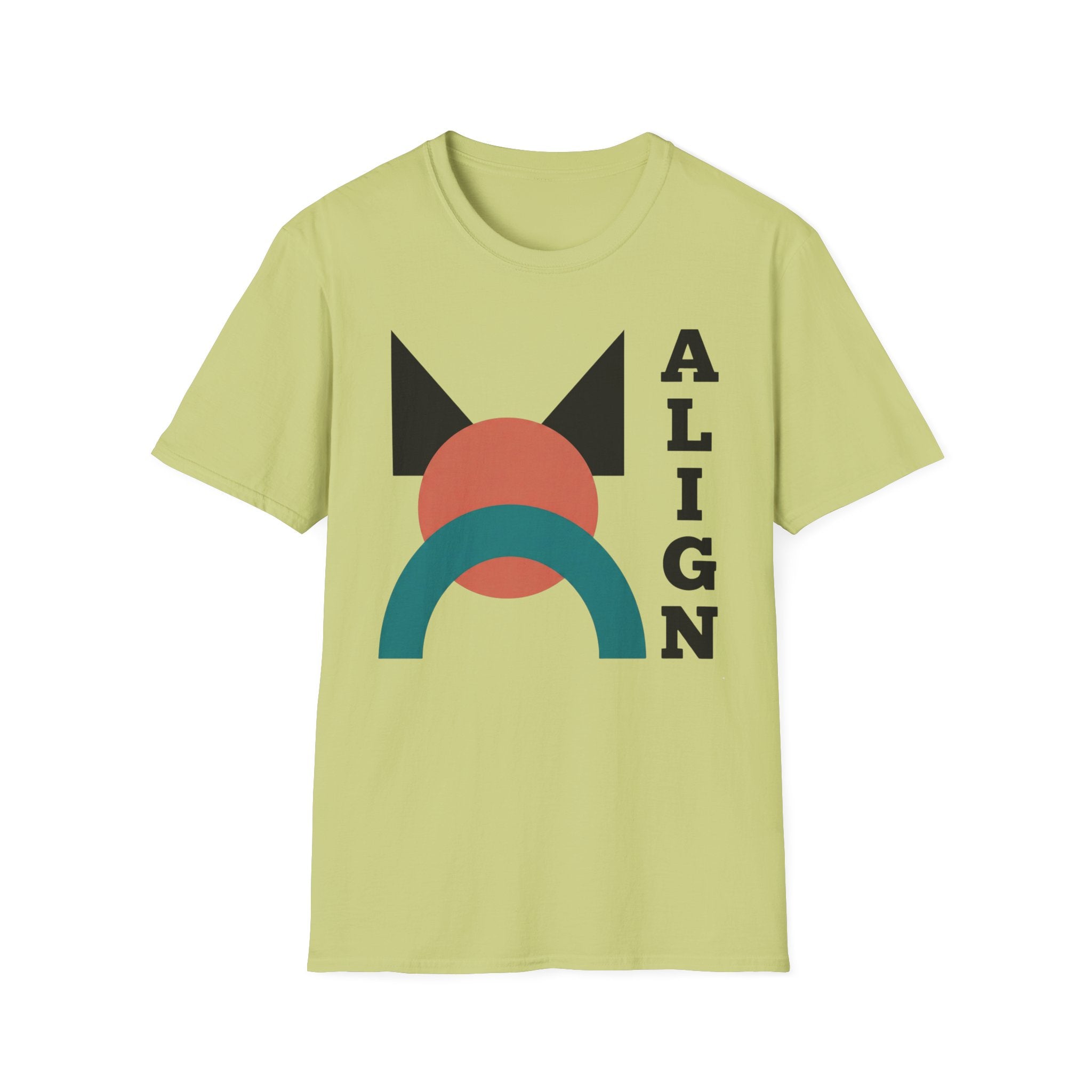 Align Graphic T‑Shirt — Retro Geometric Yoga Tee