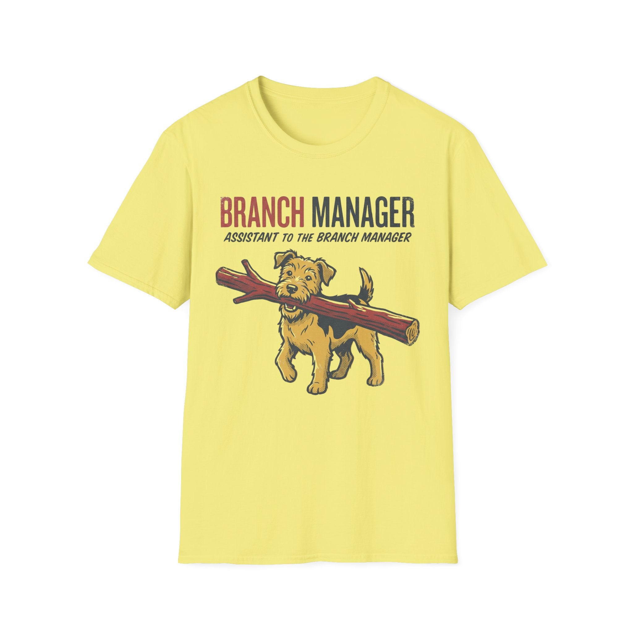Branch Manager T-Shirt — "Assistant to the Branch Manager" Dog Graphic Tee